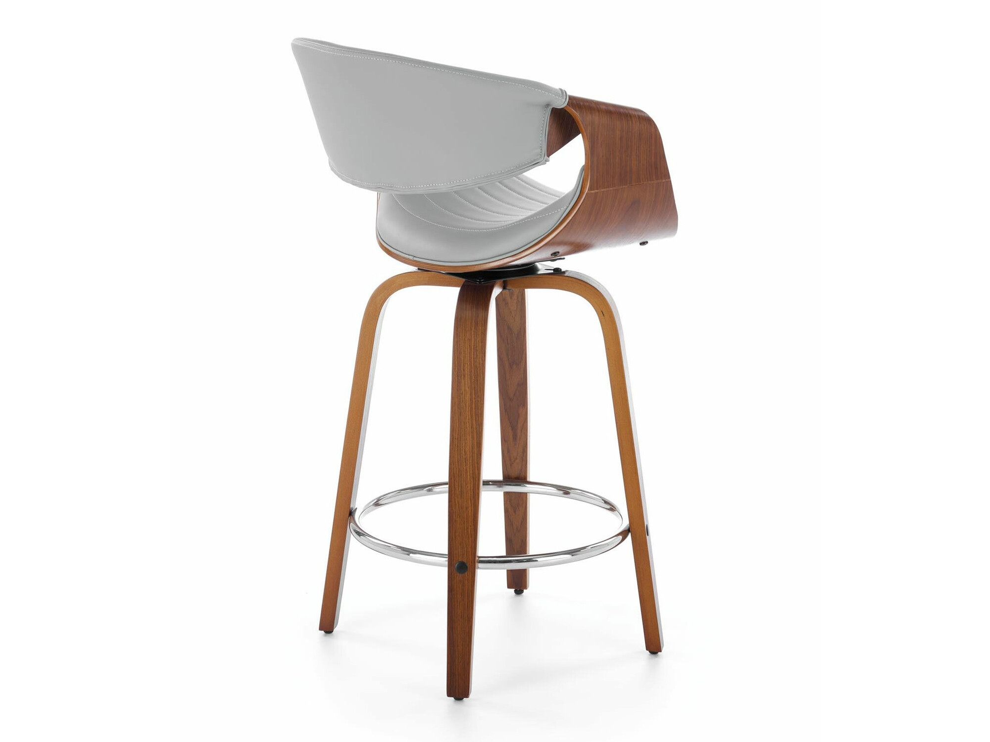 Srednje visok barski stol Houston 1599 (Siva + Oreh)