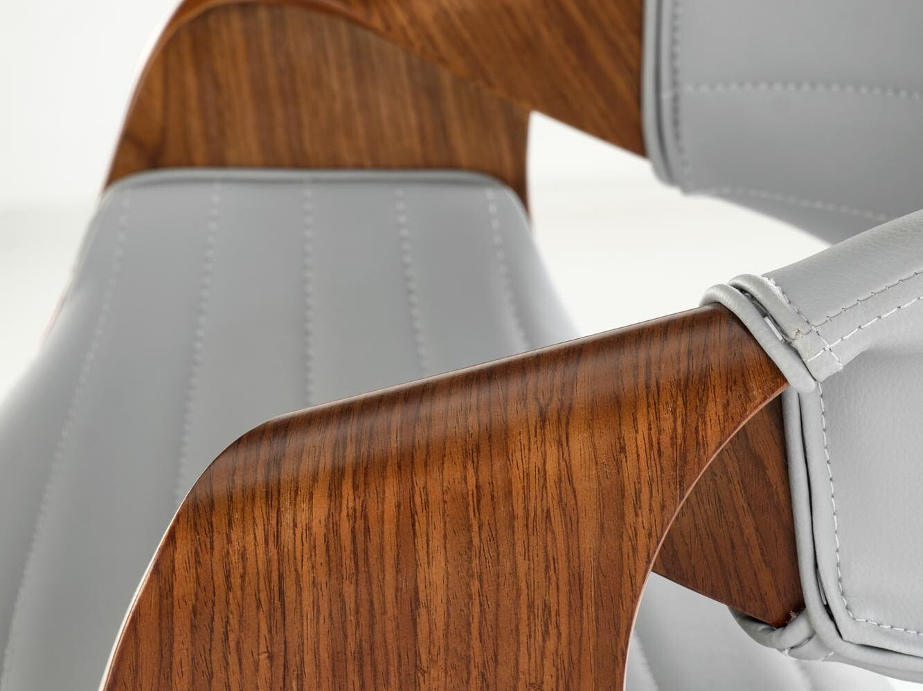 Srednje visok barski stol Houston 1599 (Siva + Oreh)