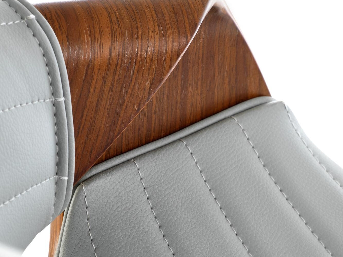 Srednje visok barski stol Houston 1599 (Siva + Oreh)