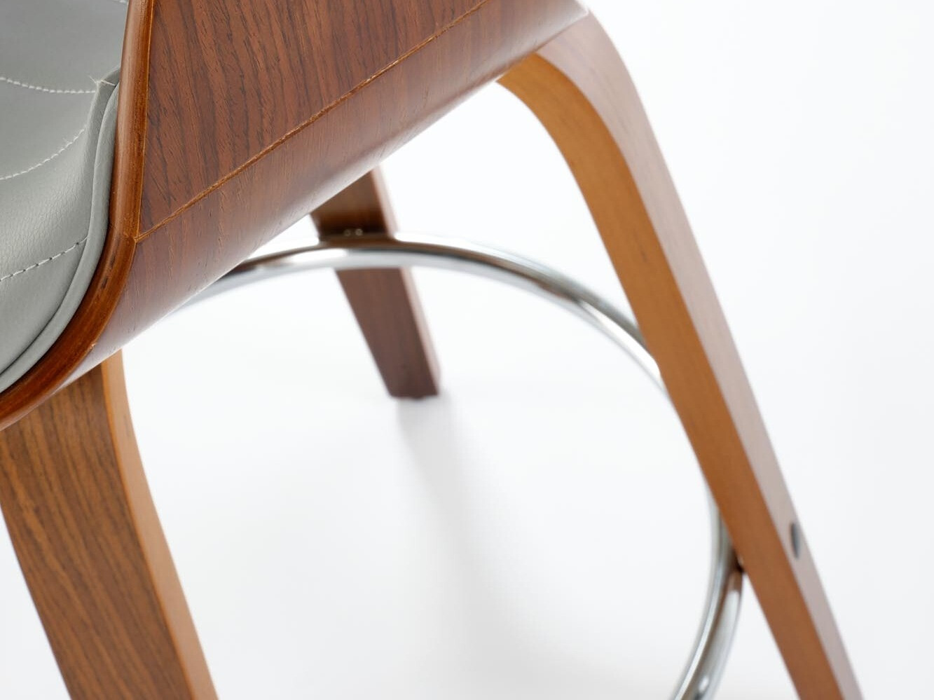 Srednje visok barski stol Houston 1599 (Siva + Oreh)