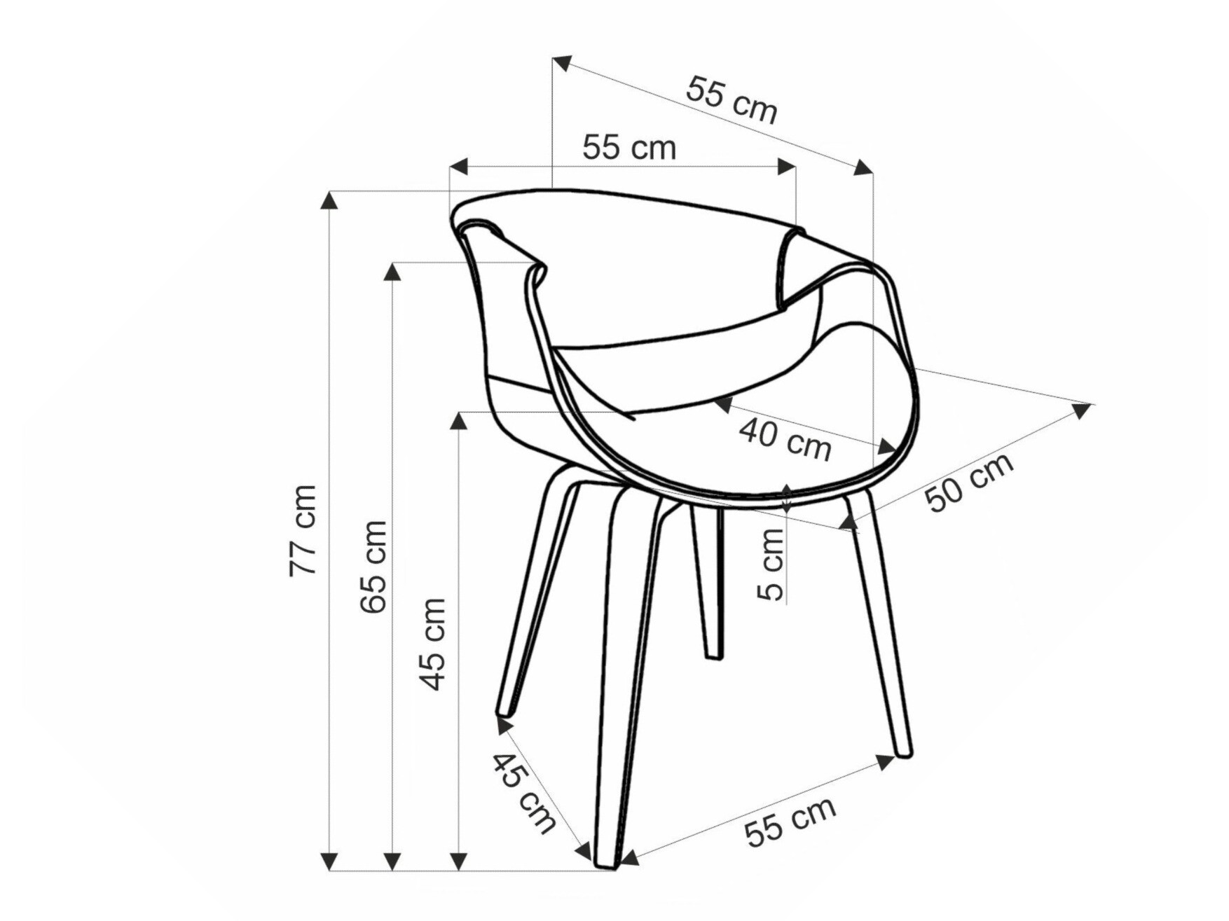 Stol Houston 1596 (Siva + Oreh)