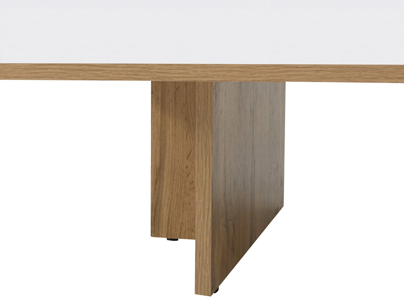 Klubska mizica Tivetra 124 (Wotan hrast + Sijaj bela)