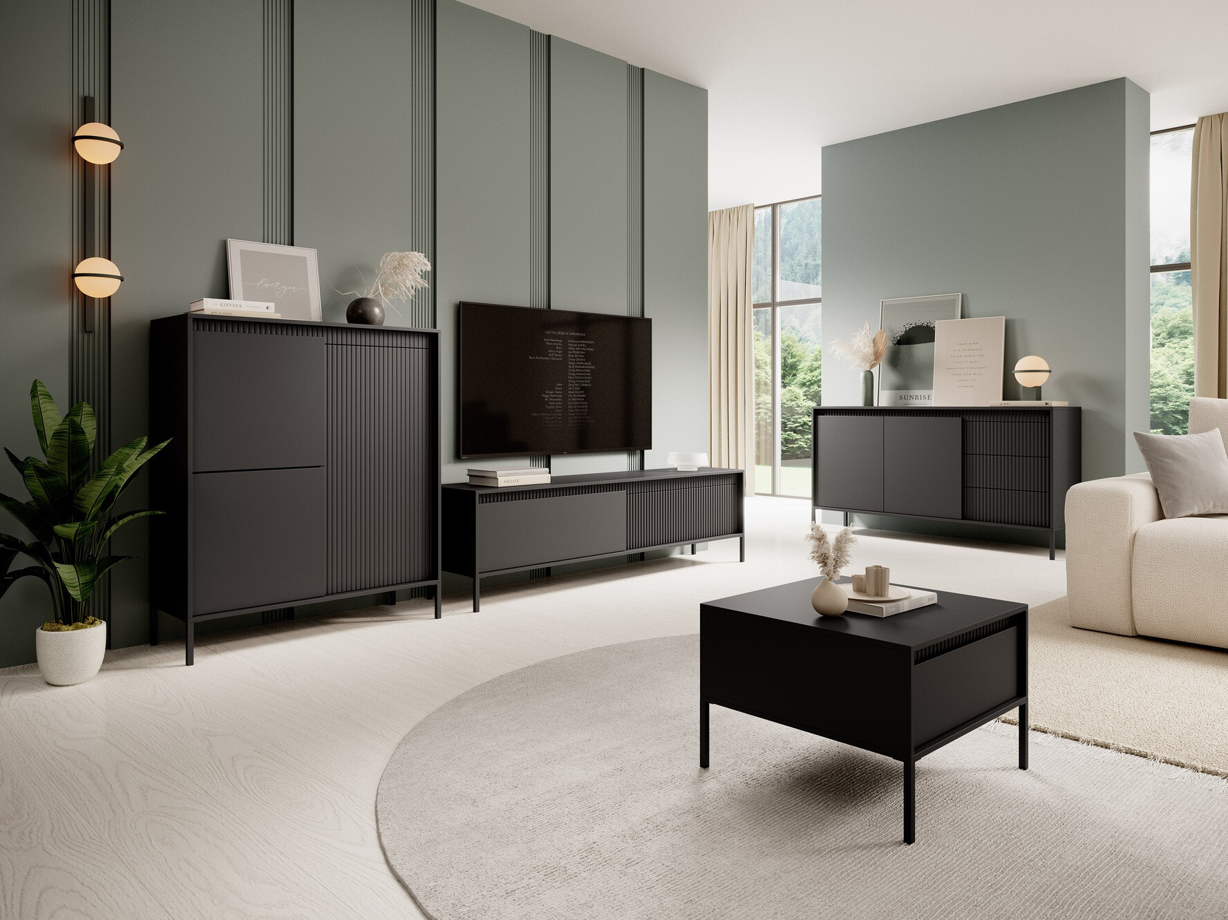 Komoda Romfele 101 (Črna)