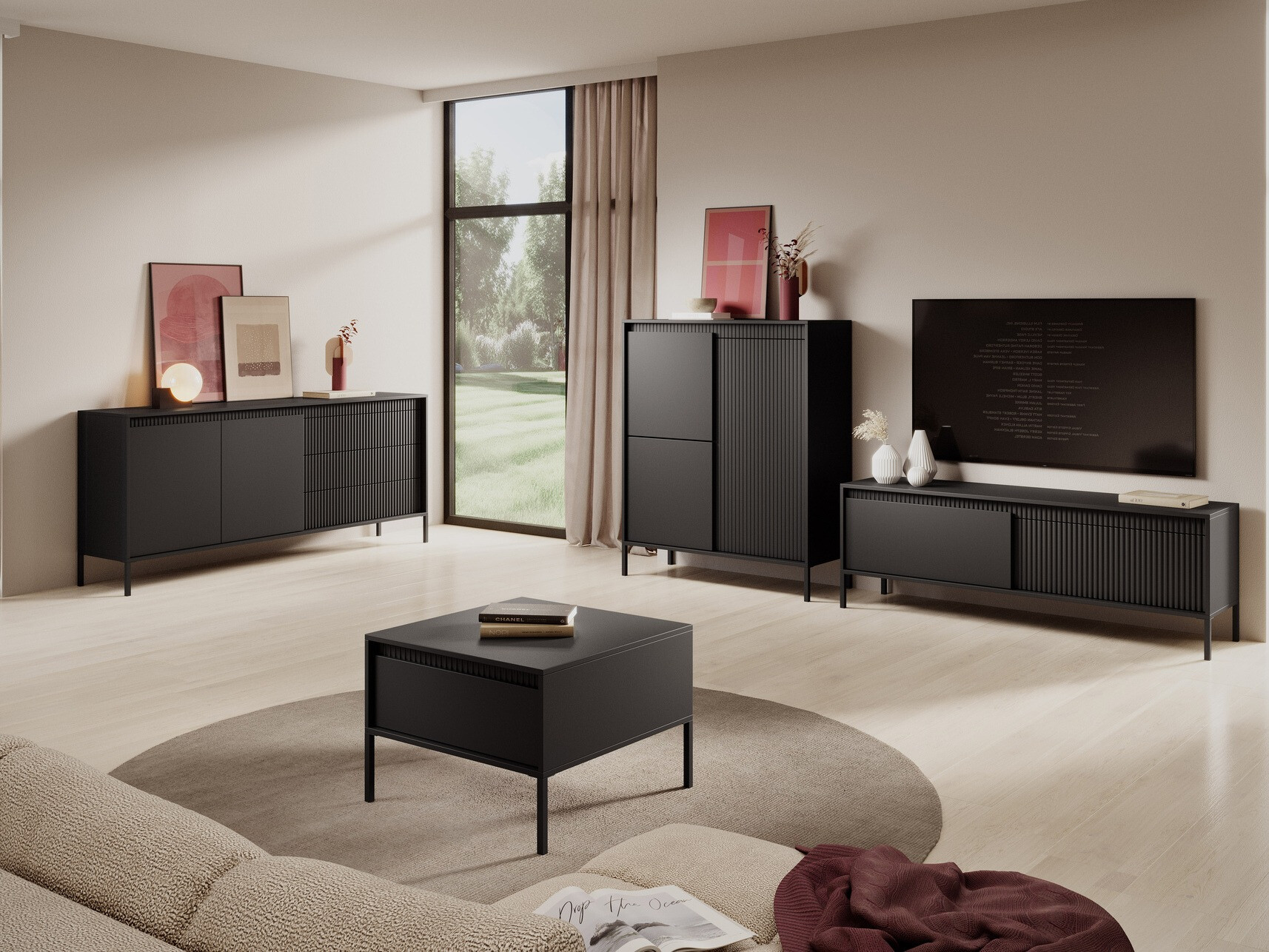 Komoda Romfele 102 (Črna)