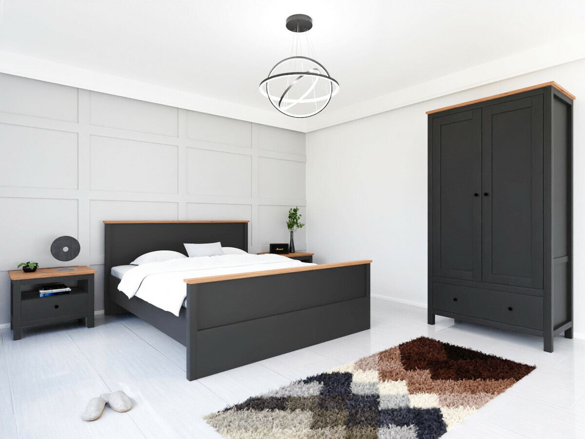 Nočna omarica Sordoro 100 (Grafit + Artisan hrast)