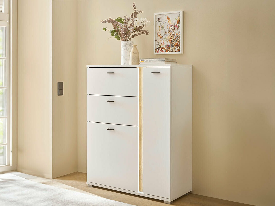 Komoda Avimavi 108 (Bela + Wotan hrast)