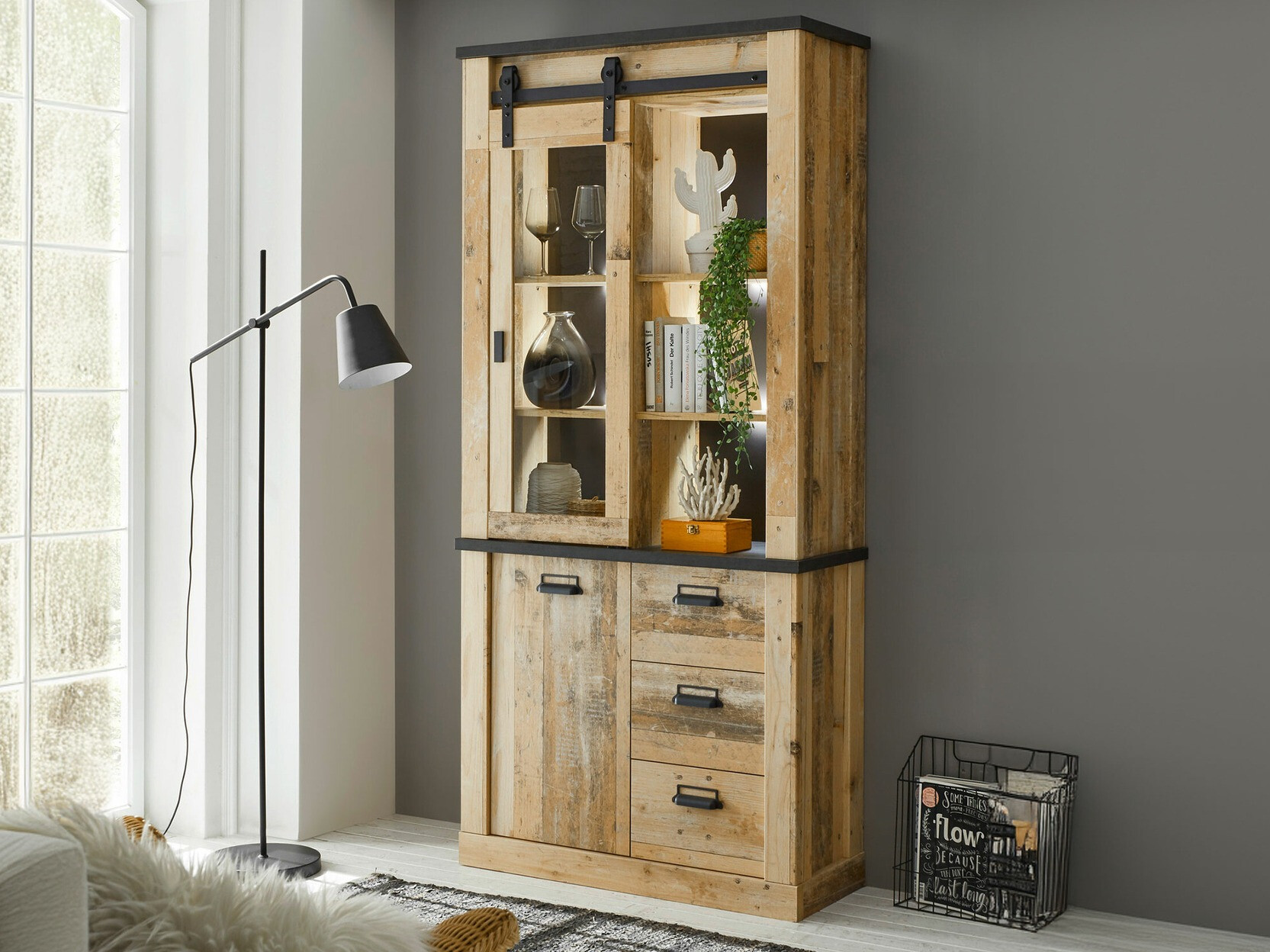 Regal Cirtale 114 (Rustikalen les + Antracit)