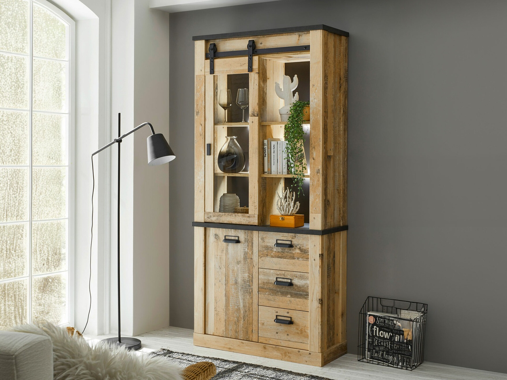 Regal Cirtale 114 (Rustikalen les + Antracit)