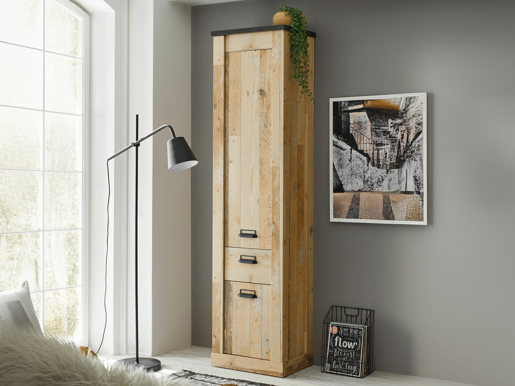 Regal Cirtale 115 (Antracit + Rustikalen les)