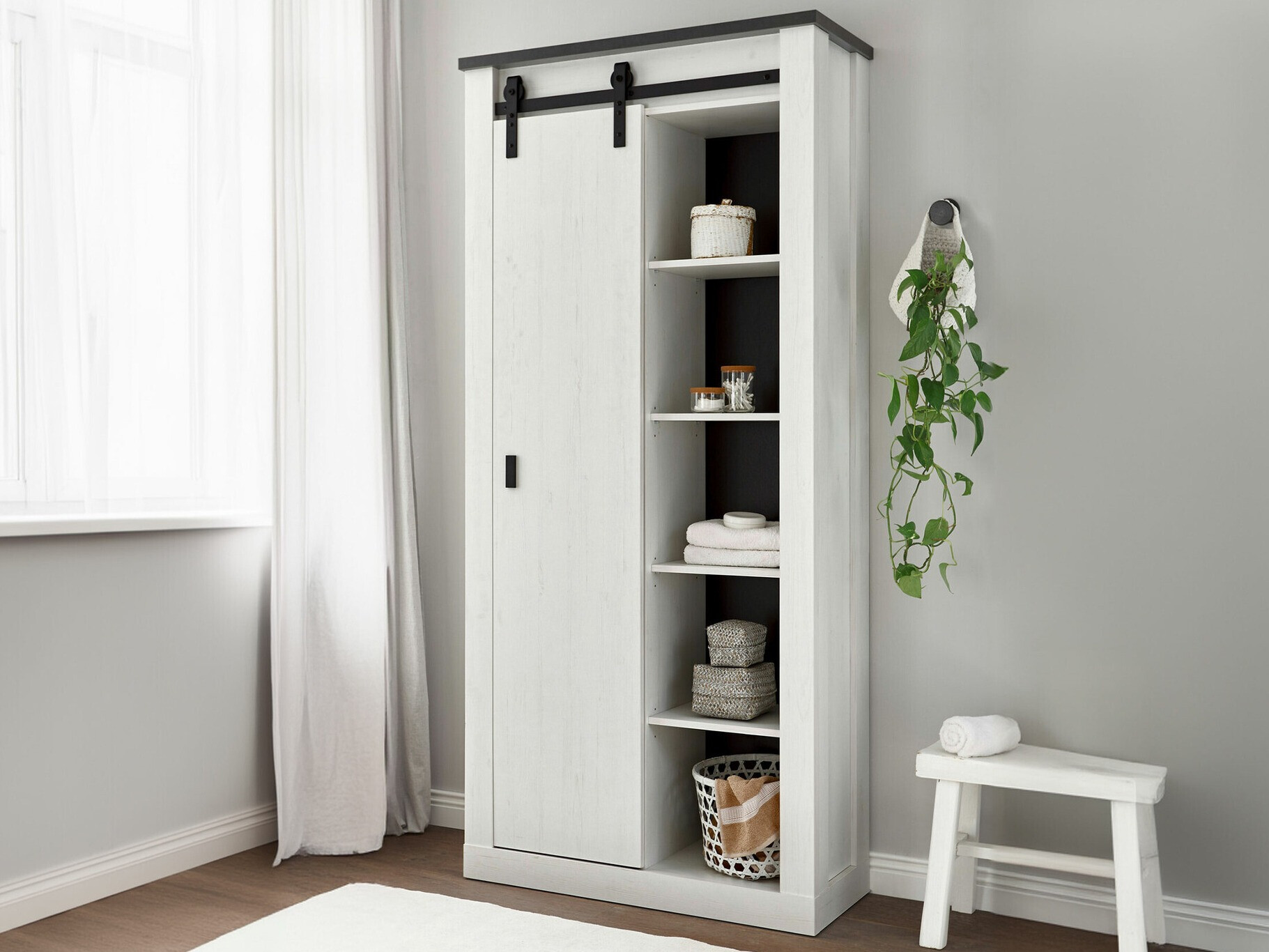 Regal Cirtale 122 (Beljen bor + Antracit)