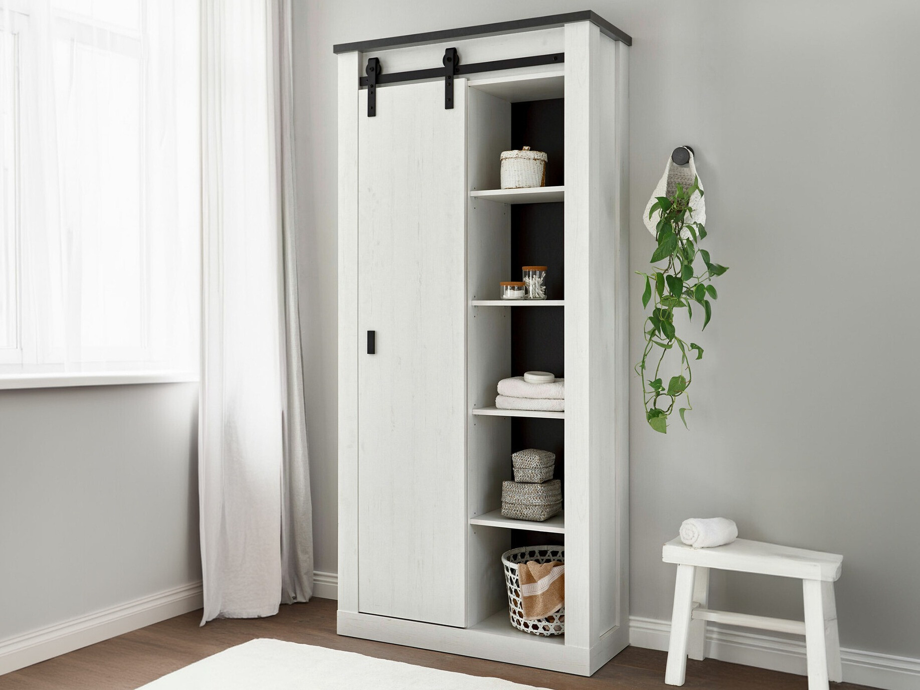 Regal Cirtale 122 (Beljen bor + Antracit)