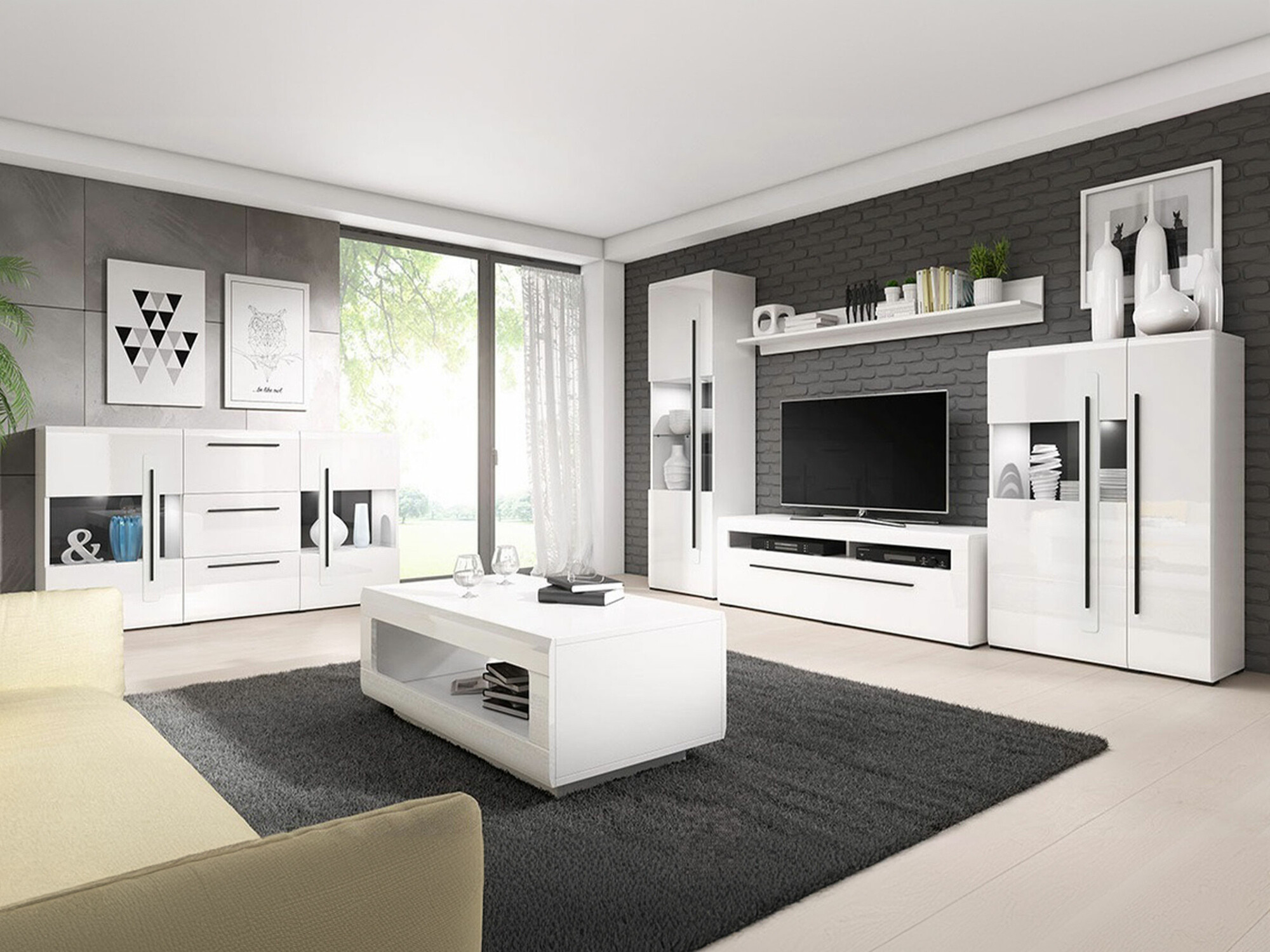 Dnevni prostor Ophsalu 112 (Bela + Sijaj bela)