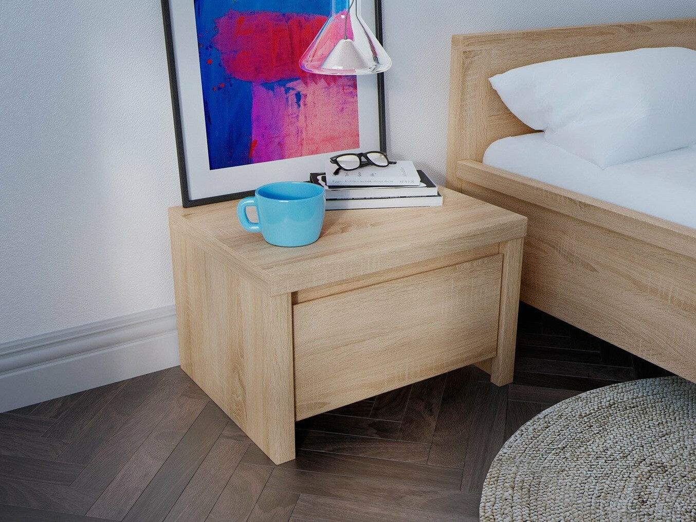 Nočna omarica Nolroma 102 (Sonoma hrast)