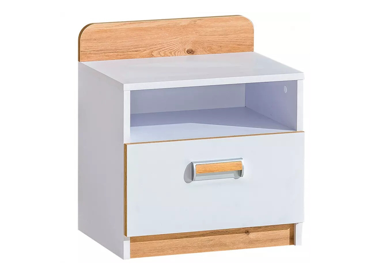 Nočna omarica Ophmora 111 (Hrast + Bela)