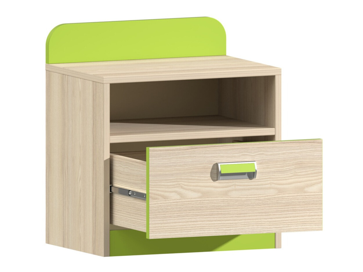 Nočna omarica Ophmora 111 (Hrast + Bela)