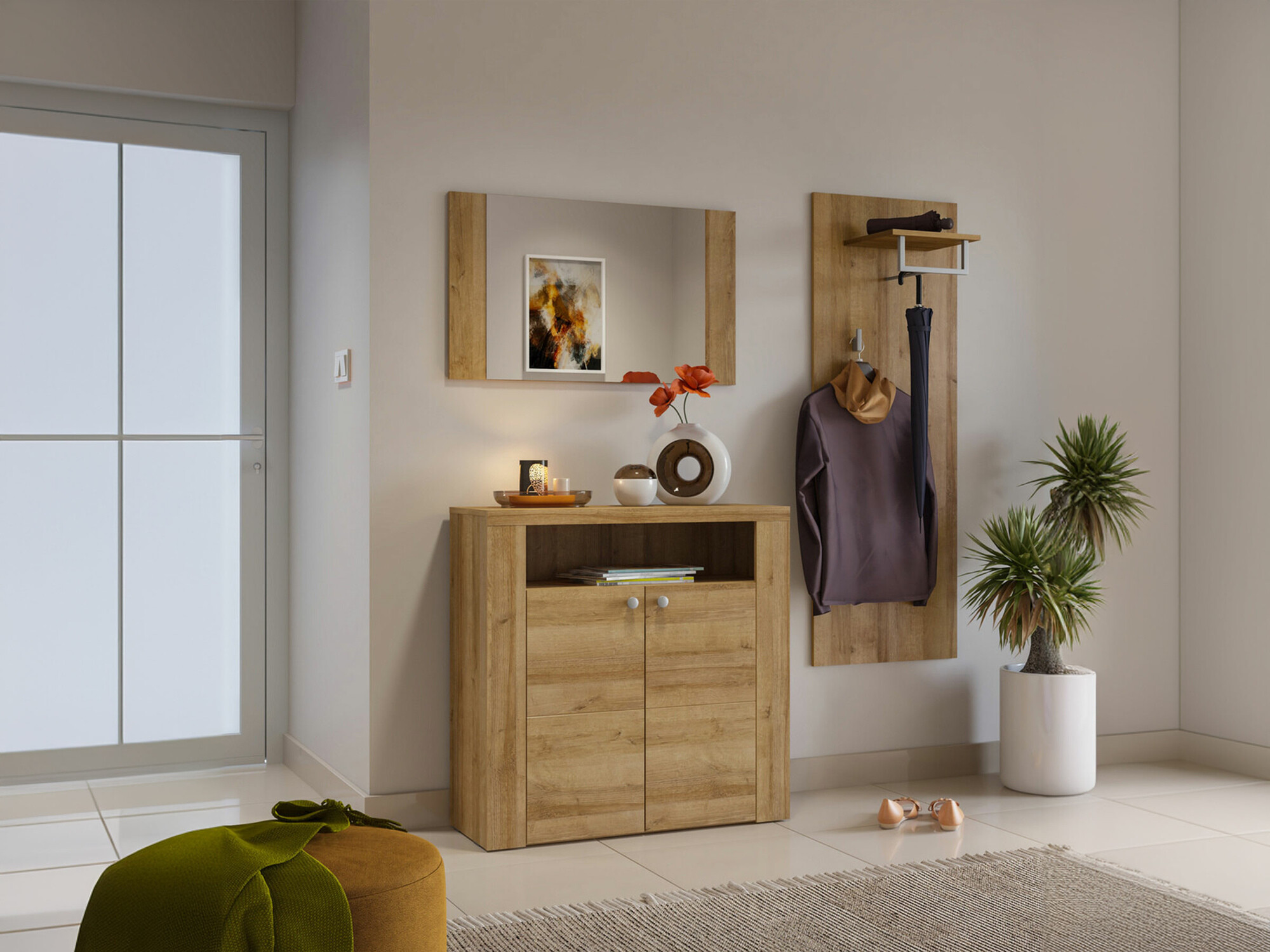 Obešalnik Salelbo 124 (Riviera hrast)