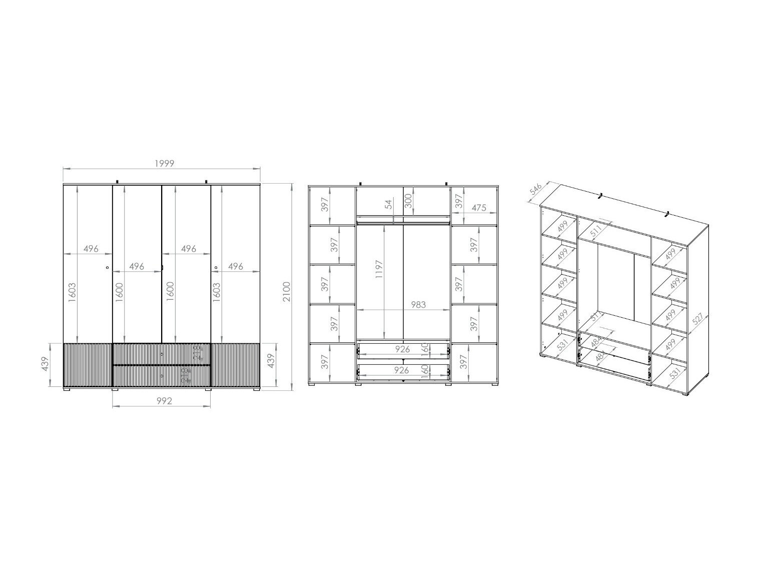 Garderobna omara Marmeli 124