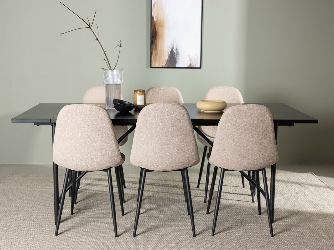 Jedilniški komplet Dallas 3964 (Bež + Črna)