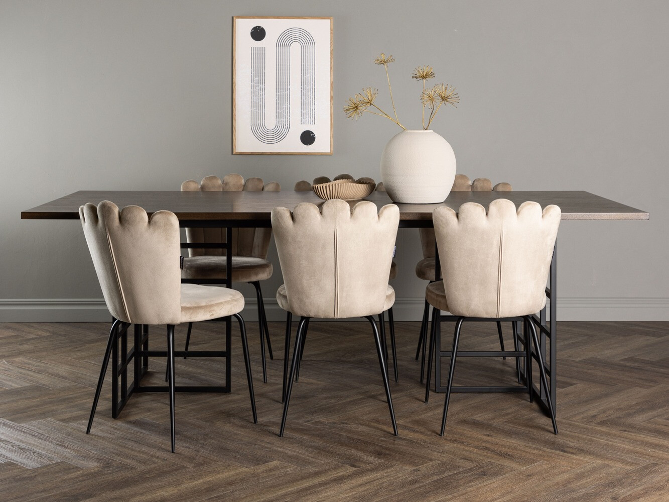 Jedilniški komplet Dallas 4042 (Rjava + Črna)