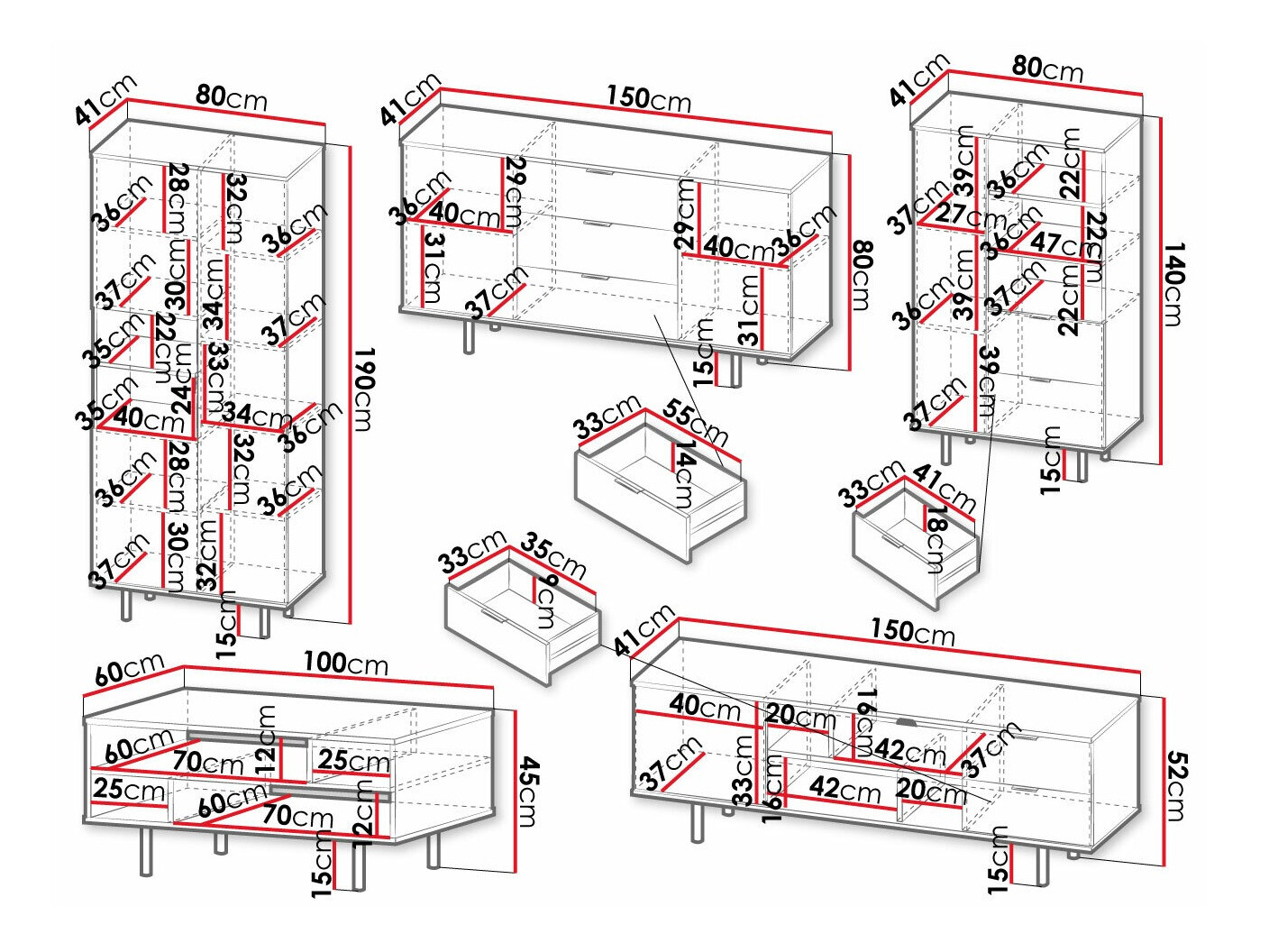 Komplet za dnevno sobo Decus I (Kašmir)