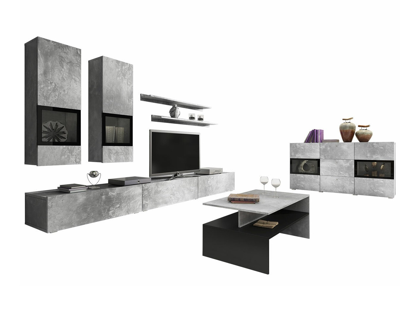 Komplet za dnevno sobo Serodeu 104 (Beton)