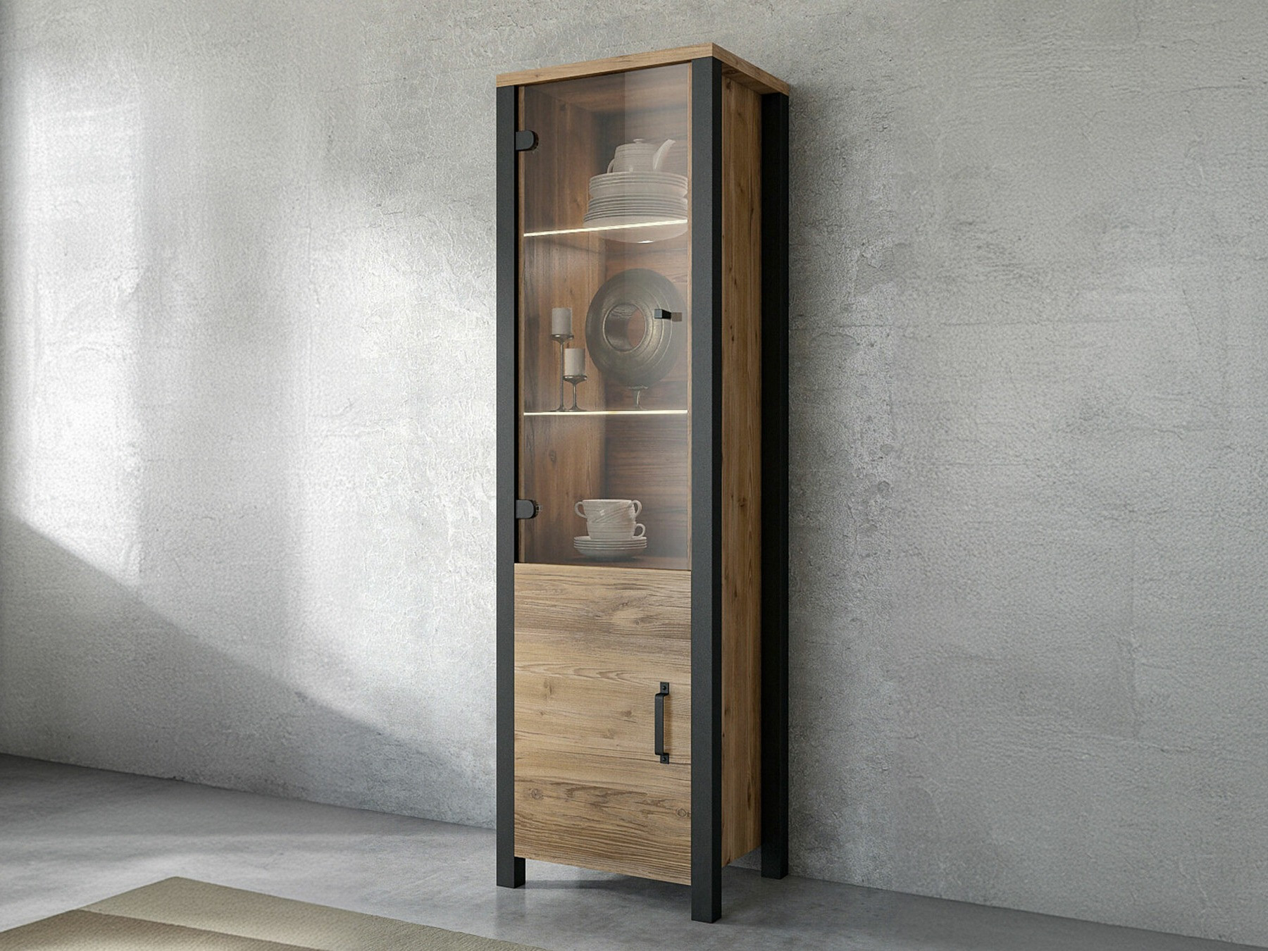 Regal Tornua 101 (Temna smreka + Mat črna)