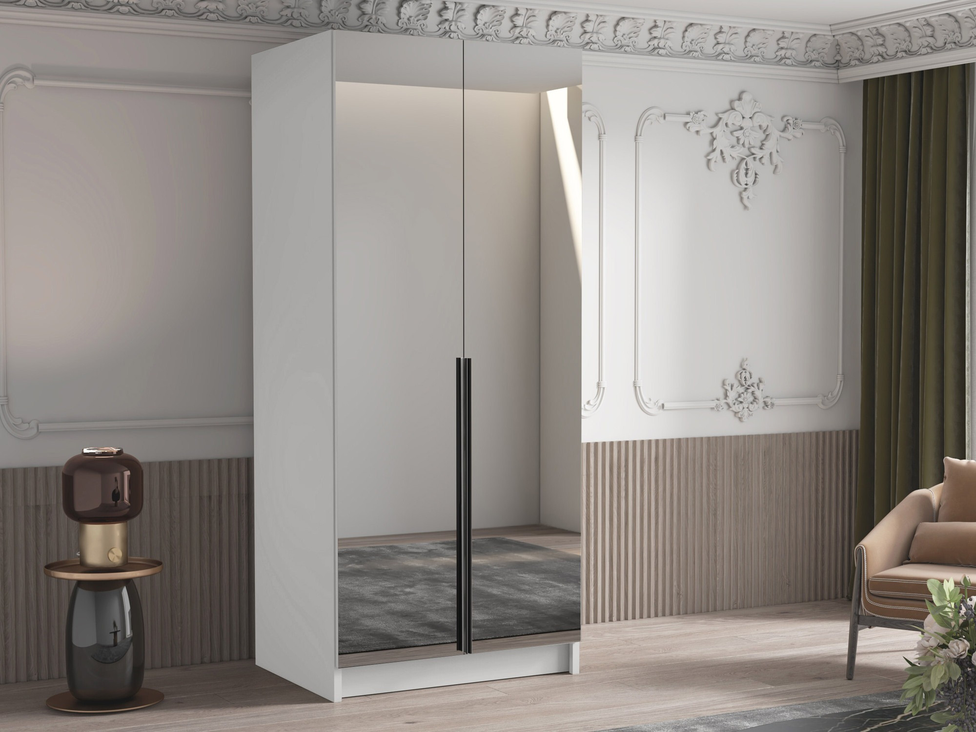 Garderobna omara Closico 193 (Bela + Črna)