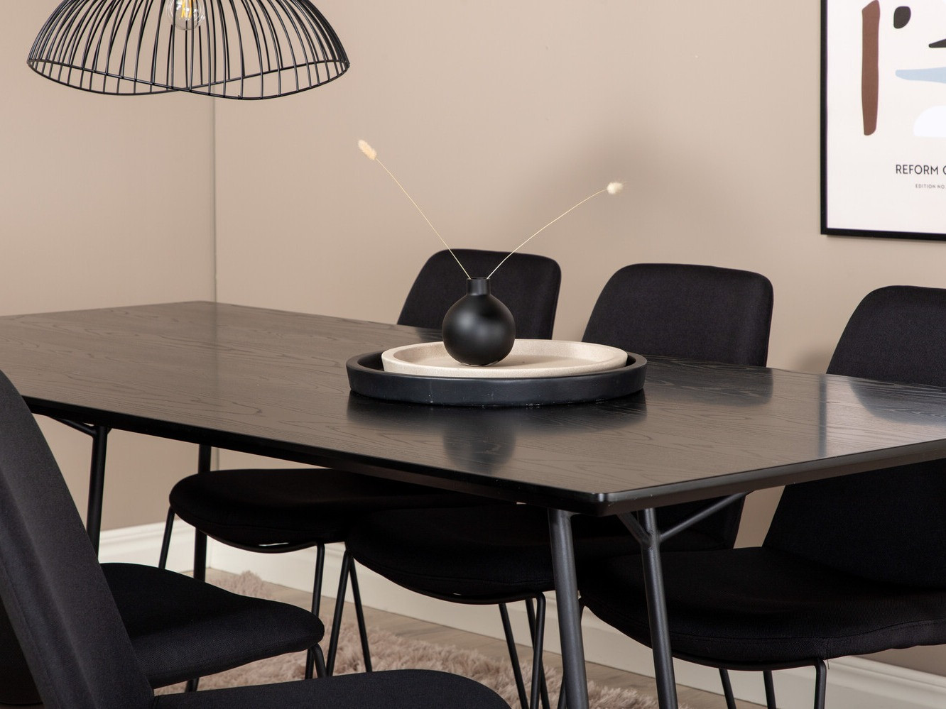 Jedilniški komplet Dallas 3039 (Črna)