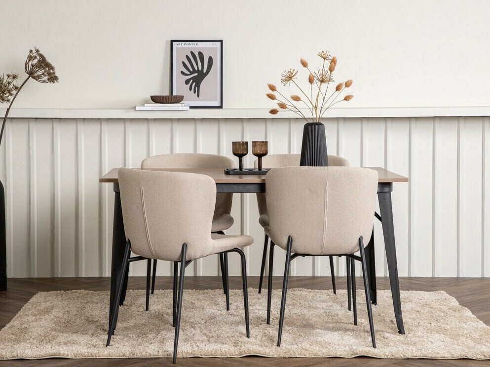 Jedilniški komplet Dallas 3363 (Bež + Črna)