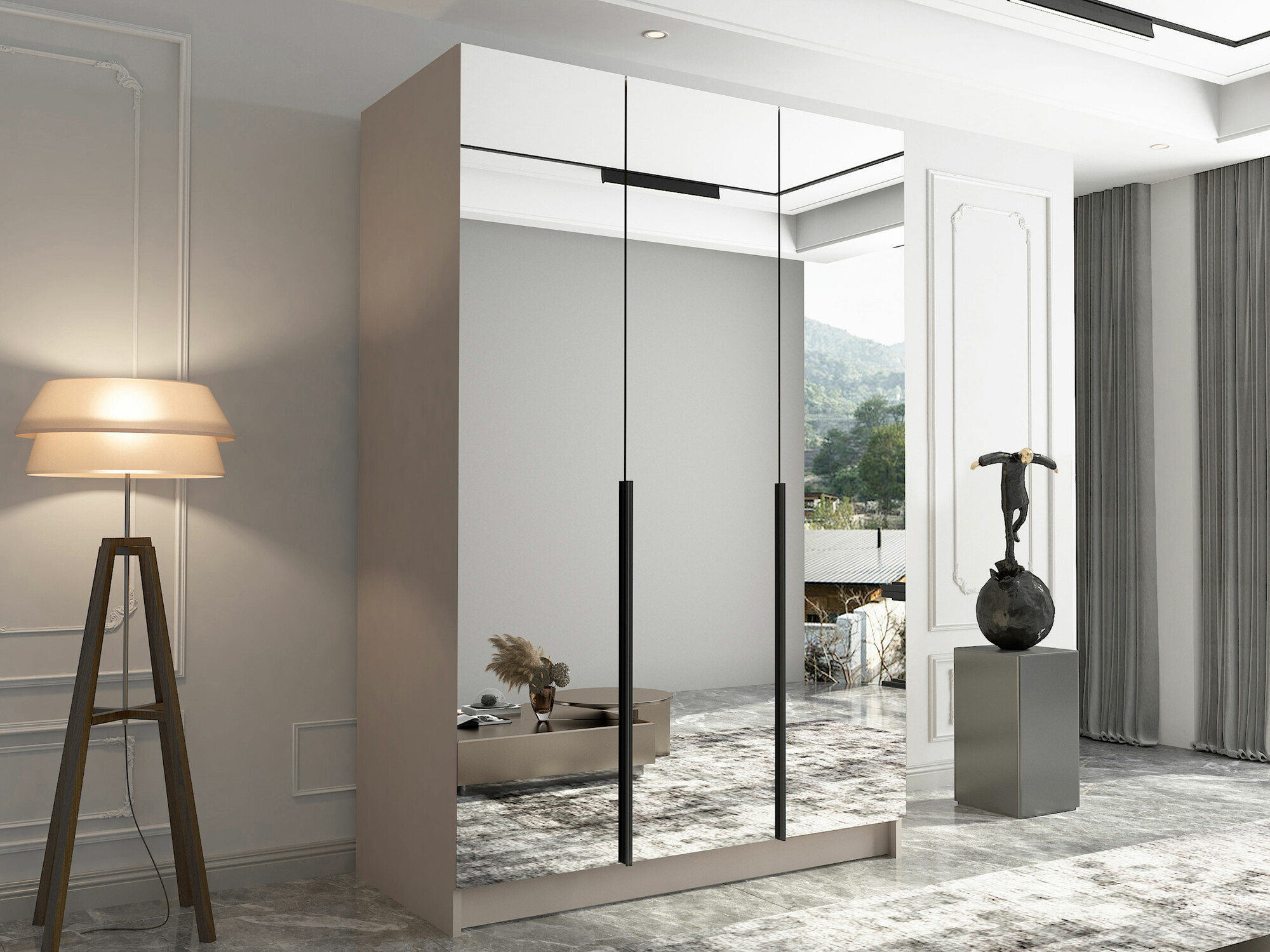 Garderobna omara Closico 196 (Kašmir + Črna)