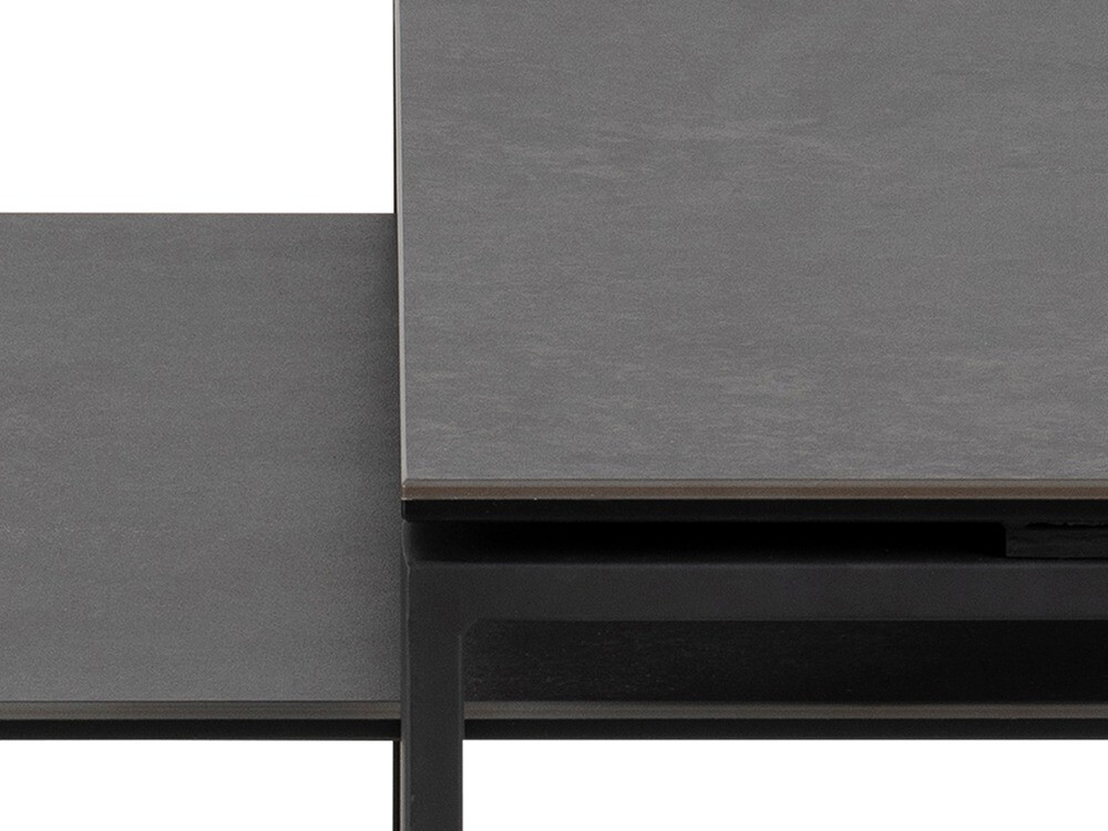 Komplet klubskih mizic Norsica 421 (Temno siva + Črna)