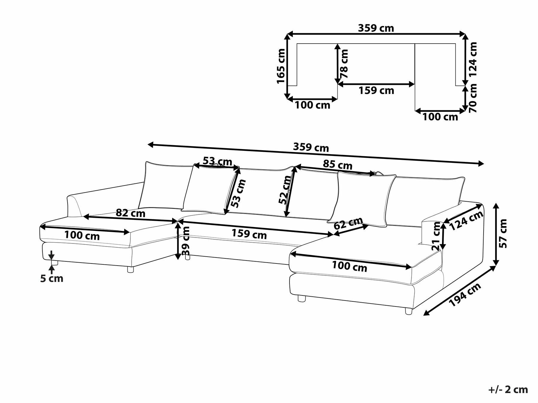 Kotna garnitura Berwyn 1665 (Bež)