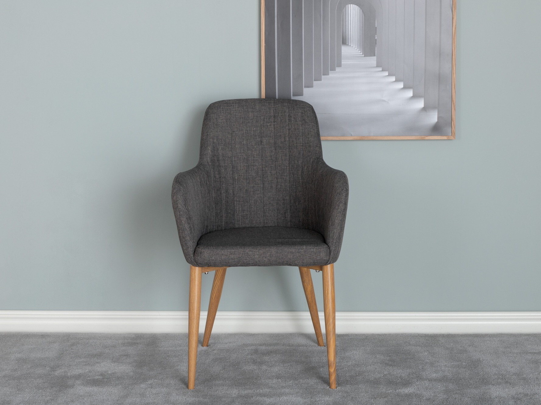 Stol Dallas 158 (Temno siva + Rjava)