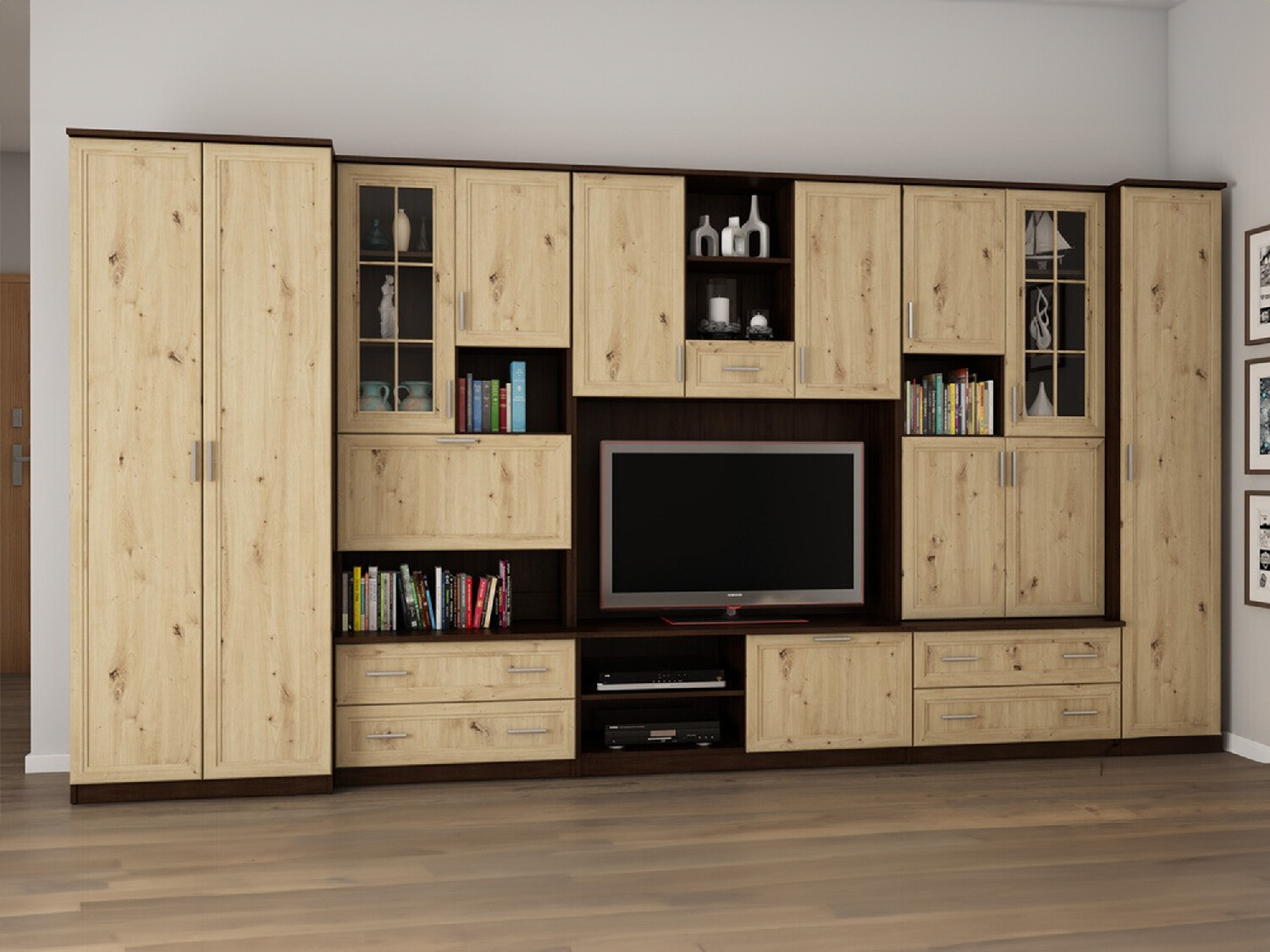 Dnevni prostor Lexington 127 (Temni Sonoma hrast + Artisan hrast)