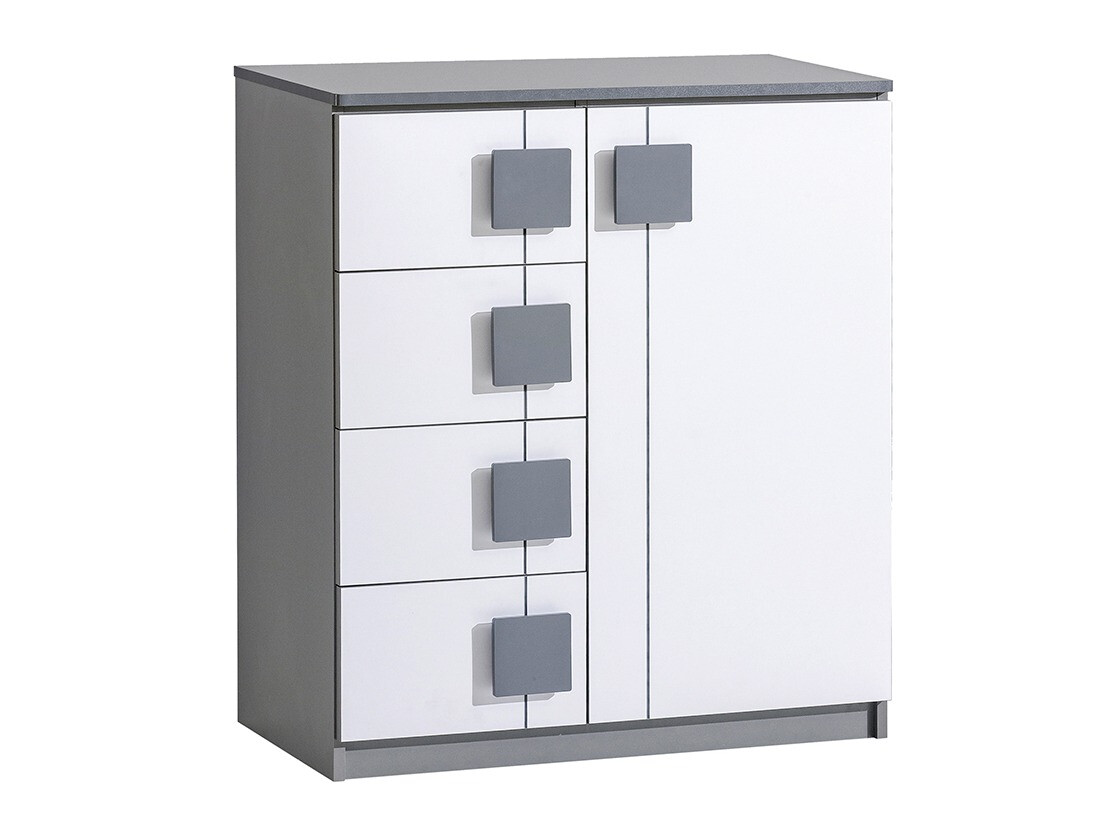 Komoda Elmenou 102 (Bela + Antracit)