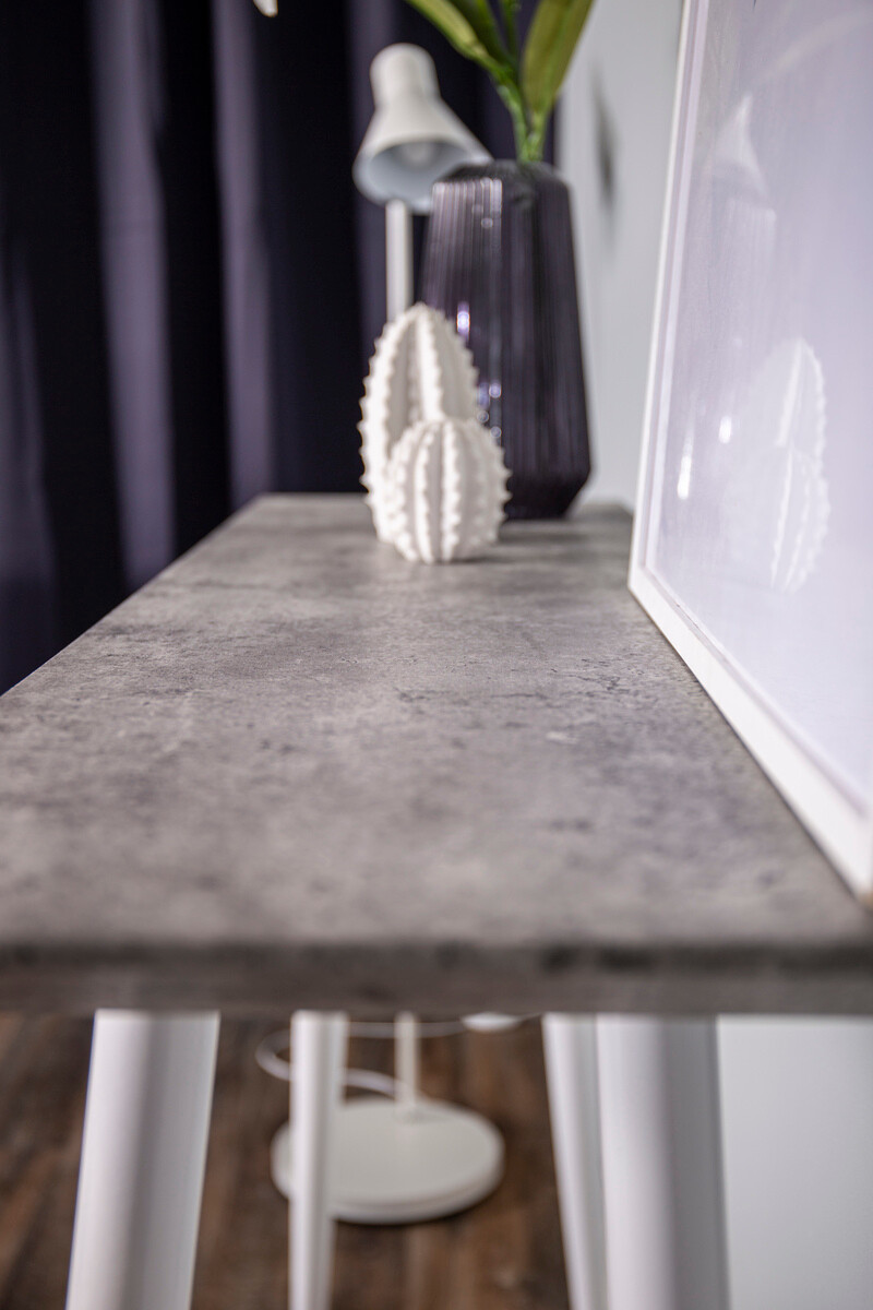 Konzolna miza Dallas 226 (Beton + Bela)