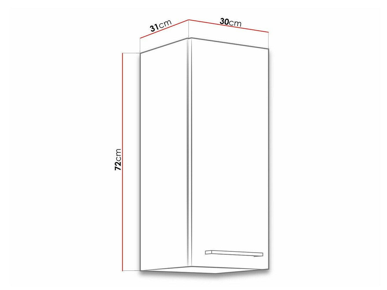 Modularna stenska omarica Wood Dark 134