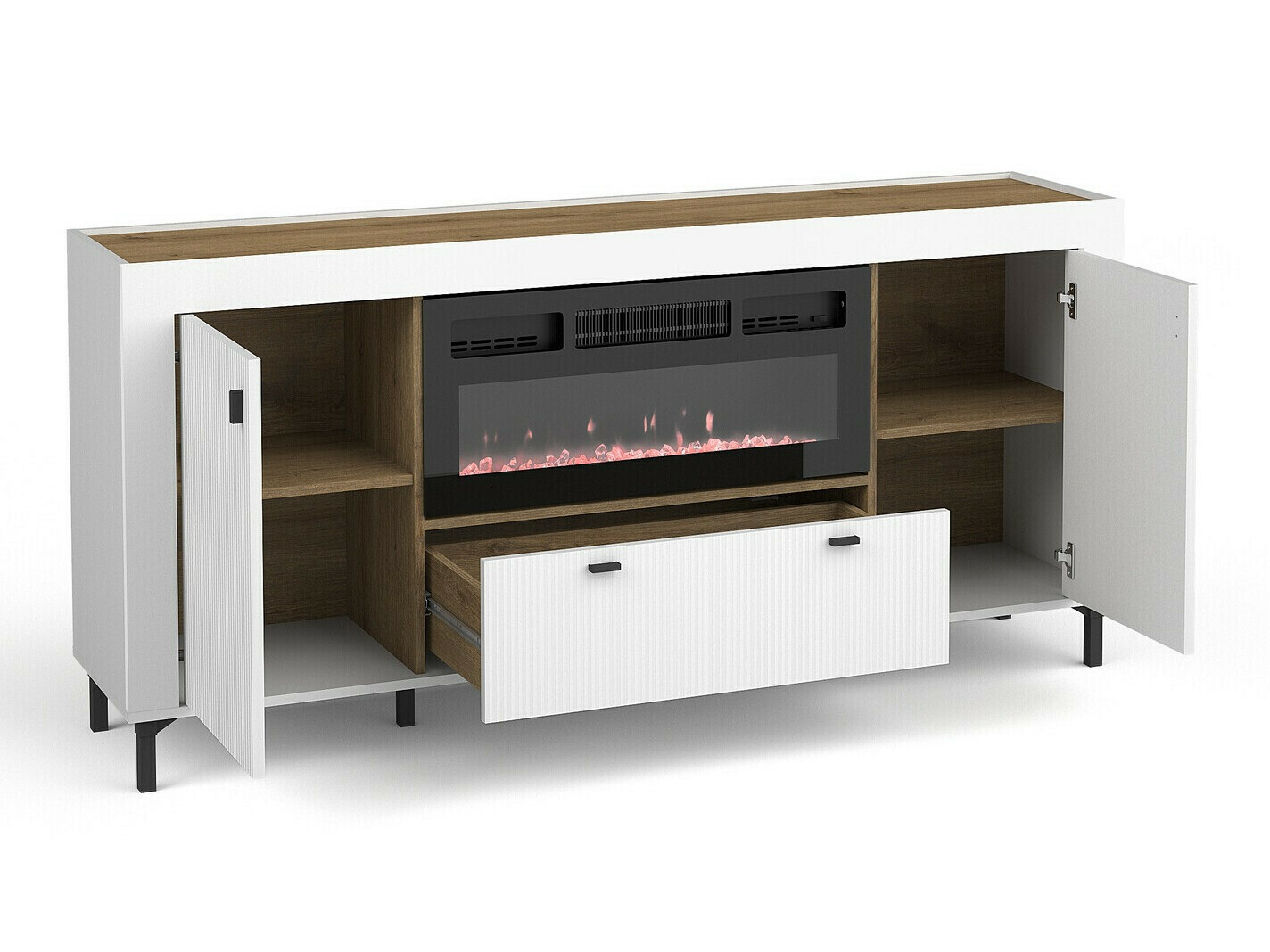 Komplet za dnevno sobo Mormavu 115 (Mat bela)