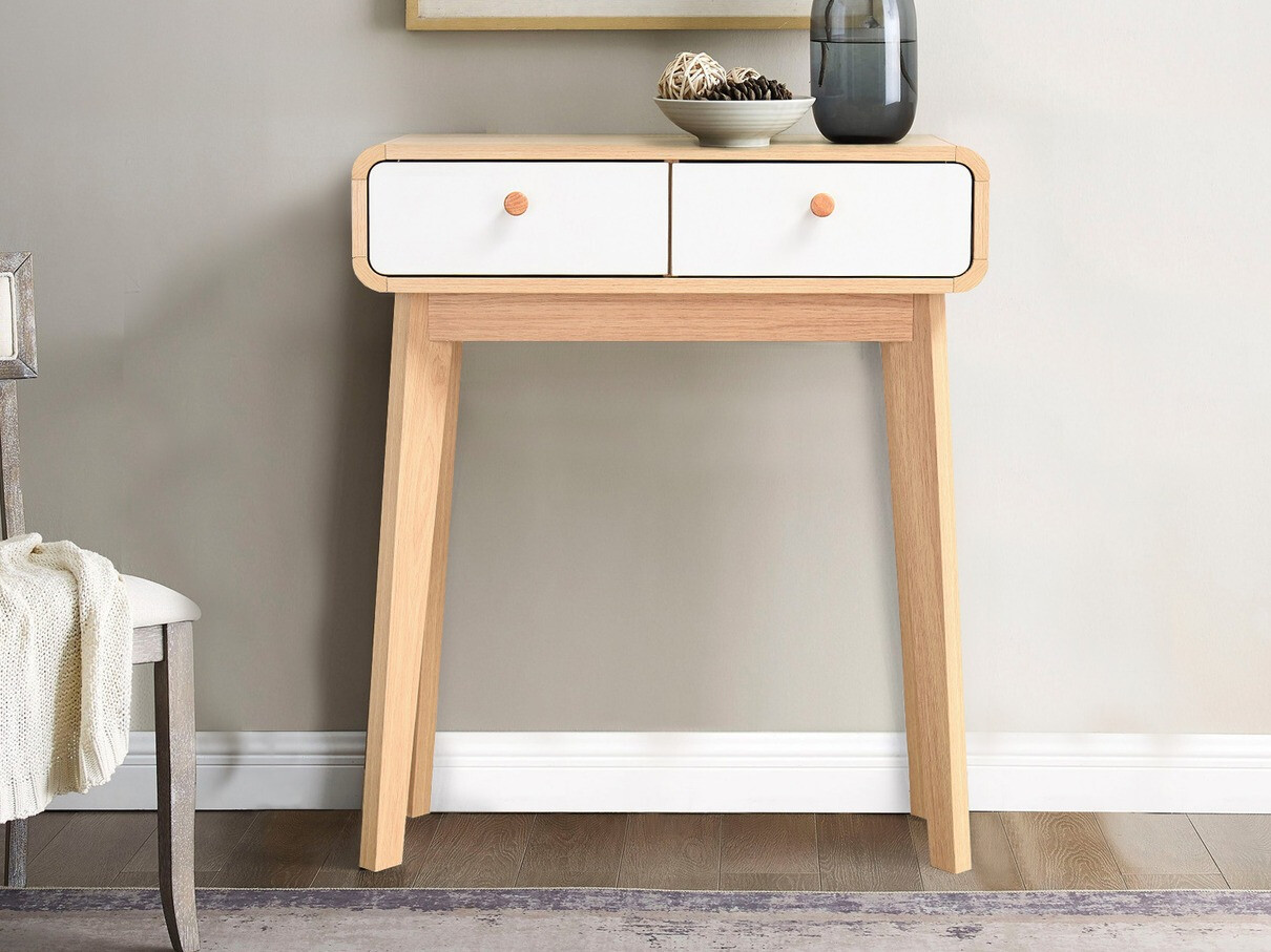 Konzolna miza Elbtena 106 (Hrast + Bela)