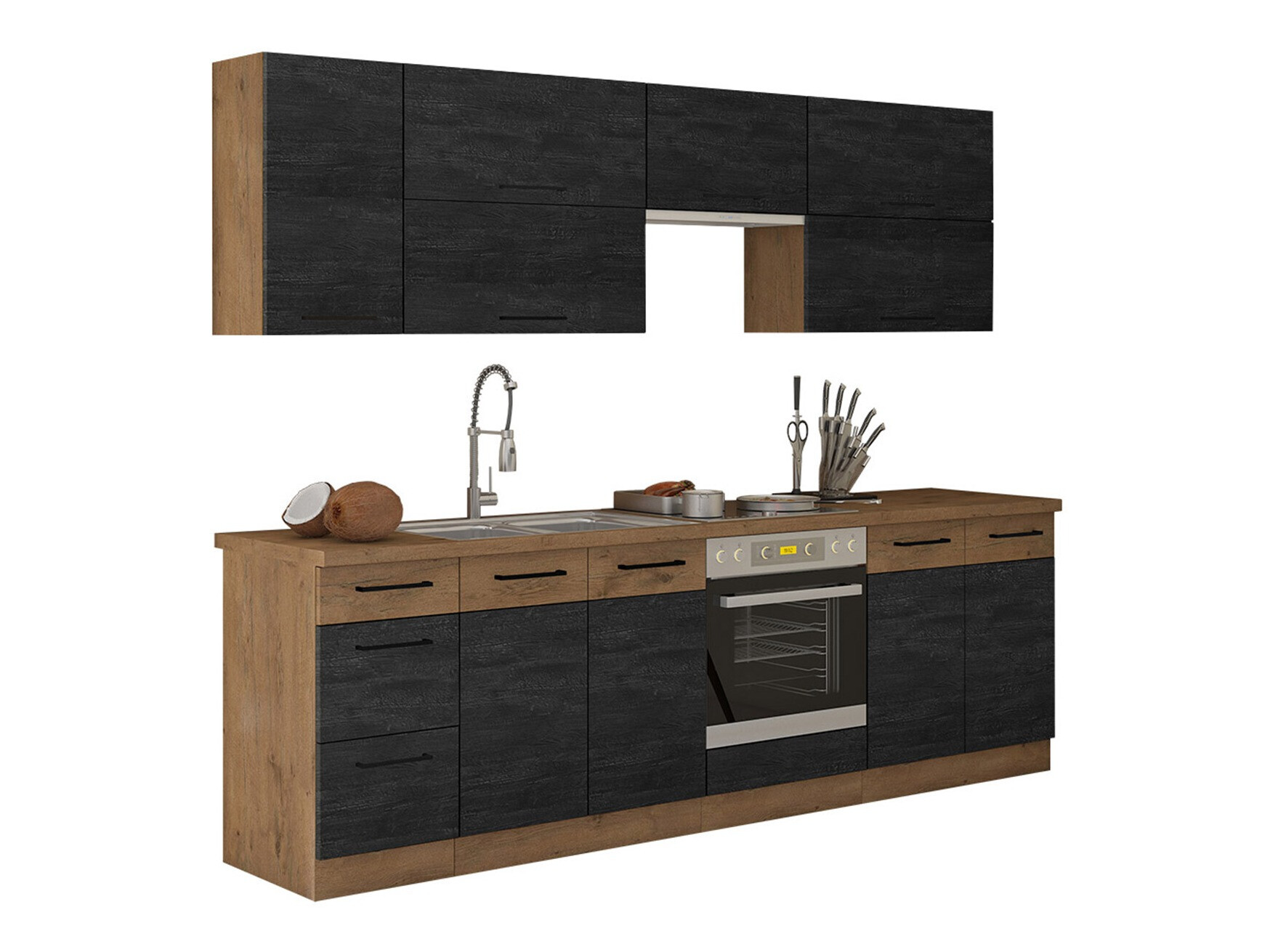 Modularni kuhinjski komplet Wood Dark 128
