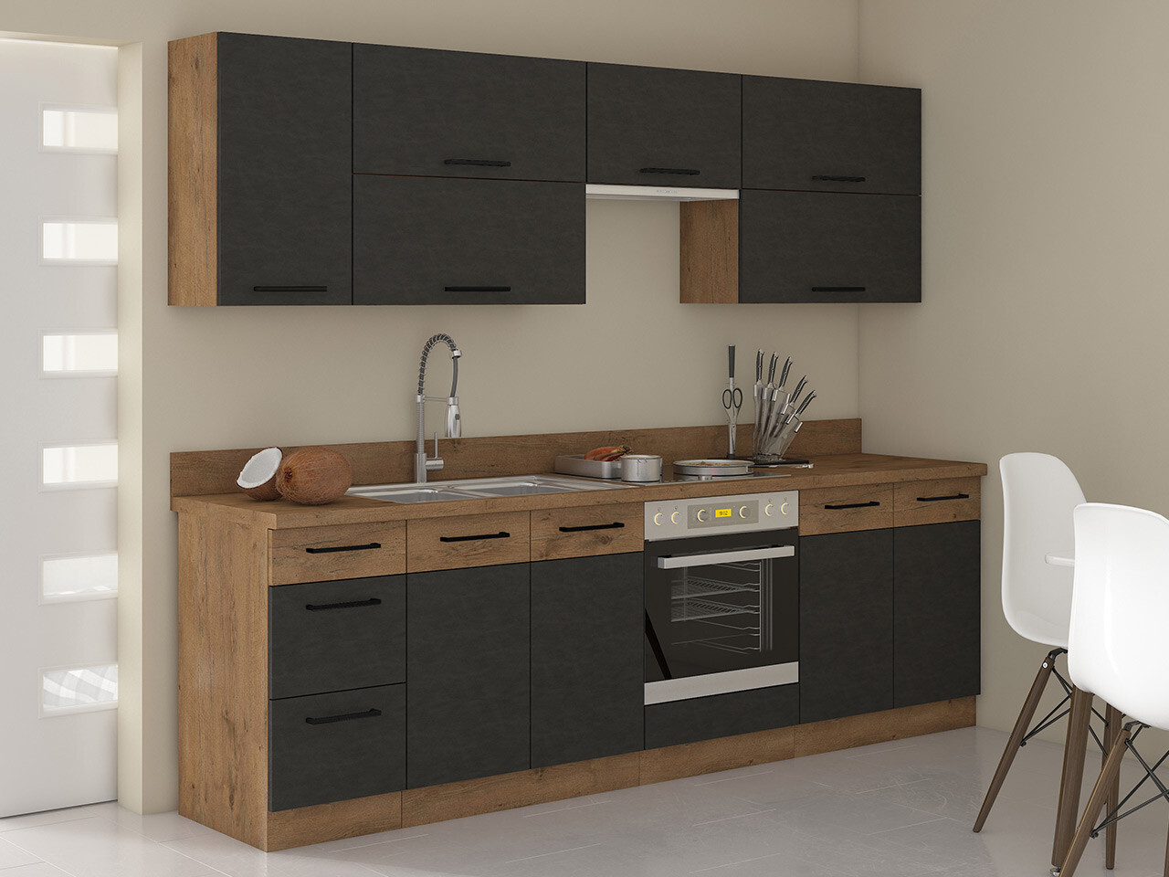Modularni kuhinjski komplet Wood Grey 135