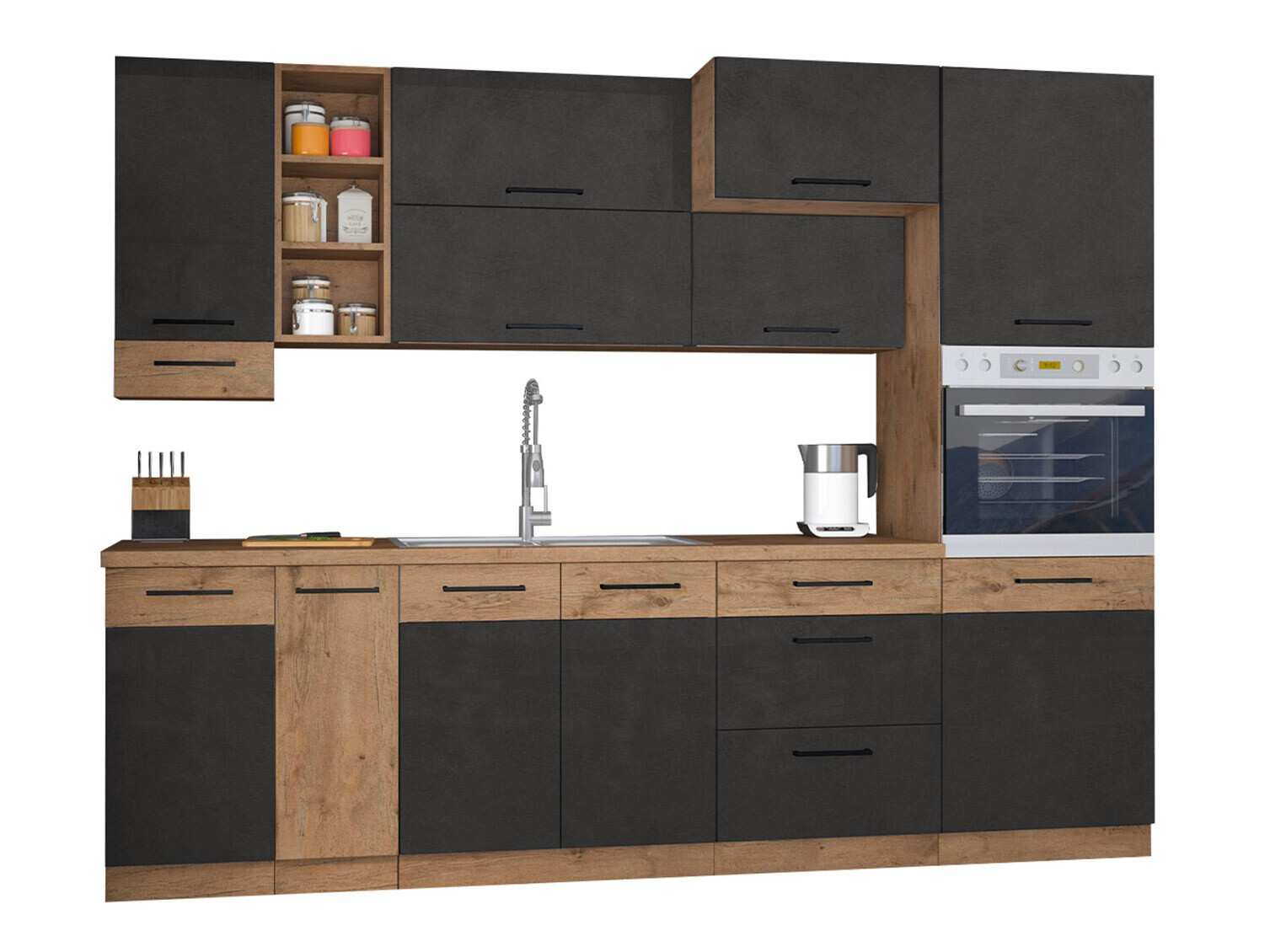 Modularni kuhinjski komplet Wood Grey 136