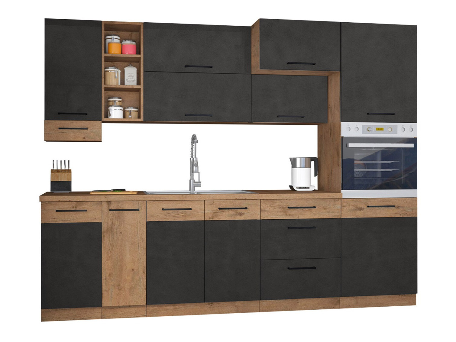 Modularni kuhinjski komplet Wood Grey 136