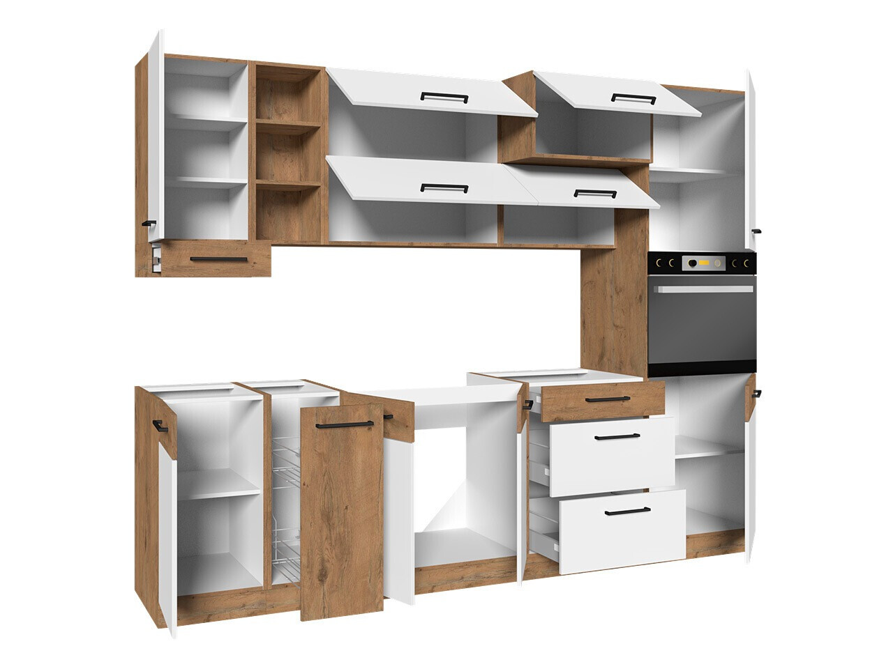 Modularni kuhinjski komplet Wood Grey 136