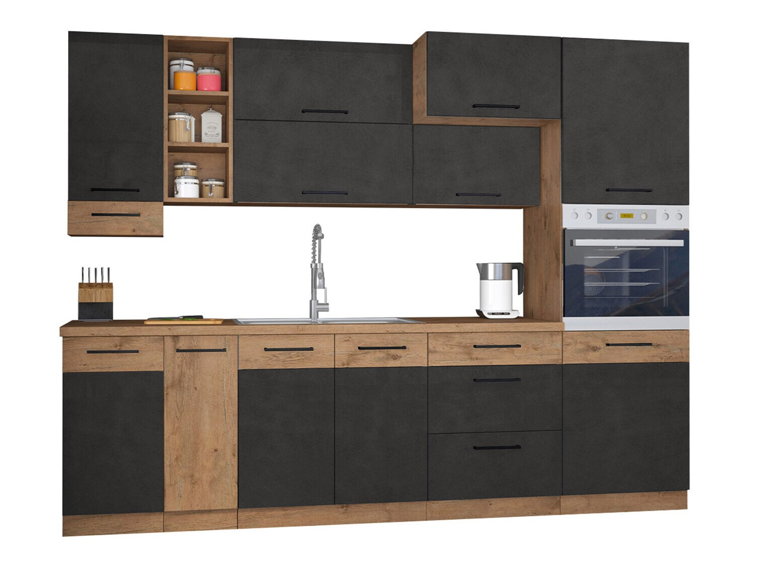 Modularni kuhinjski komplet Wood Grey 136