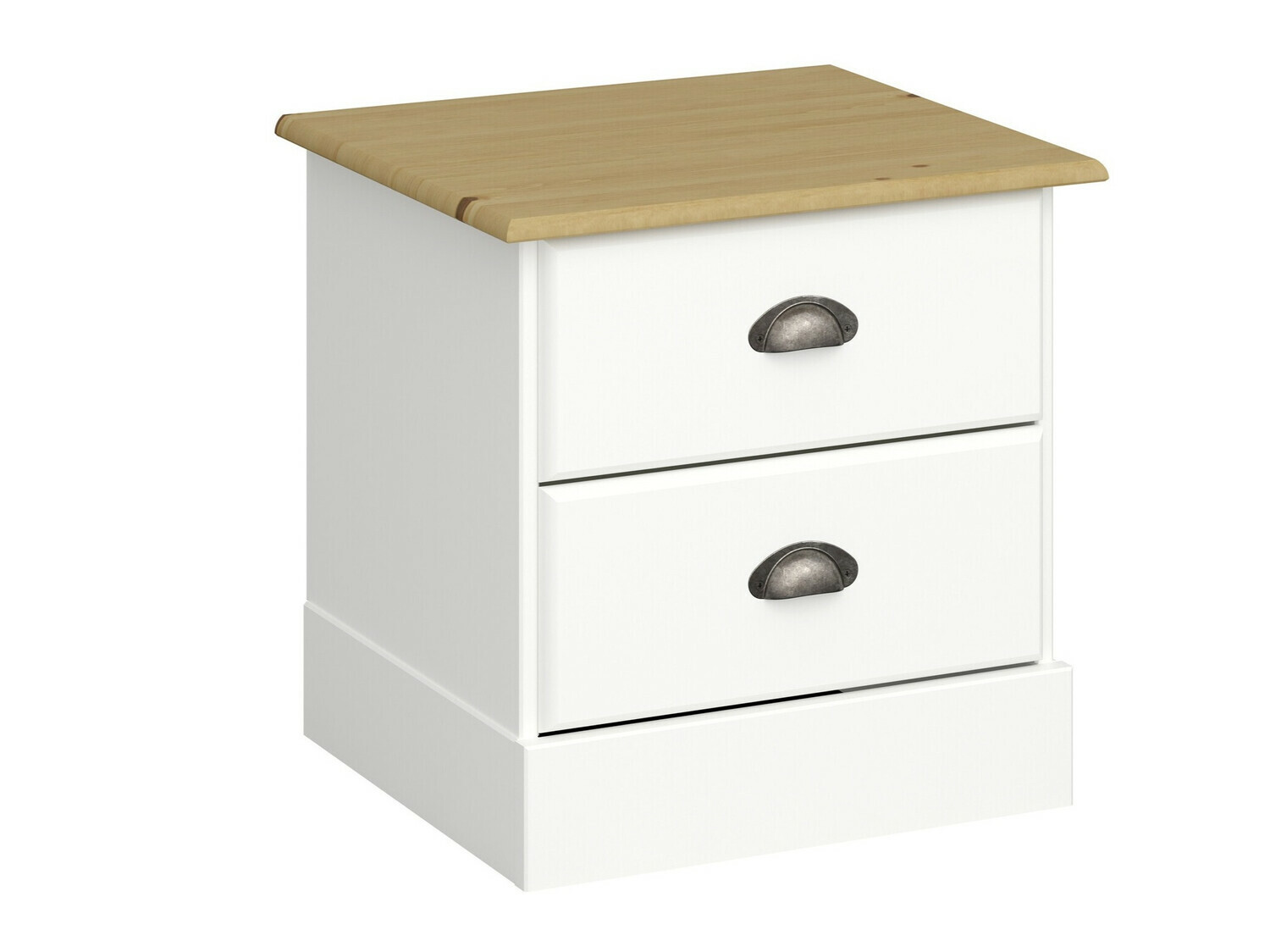 Nočna omarica Denton 1427 (Bela + Svetel les)