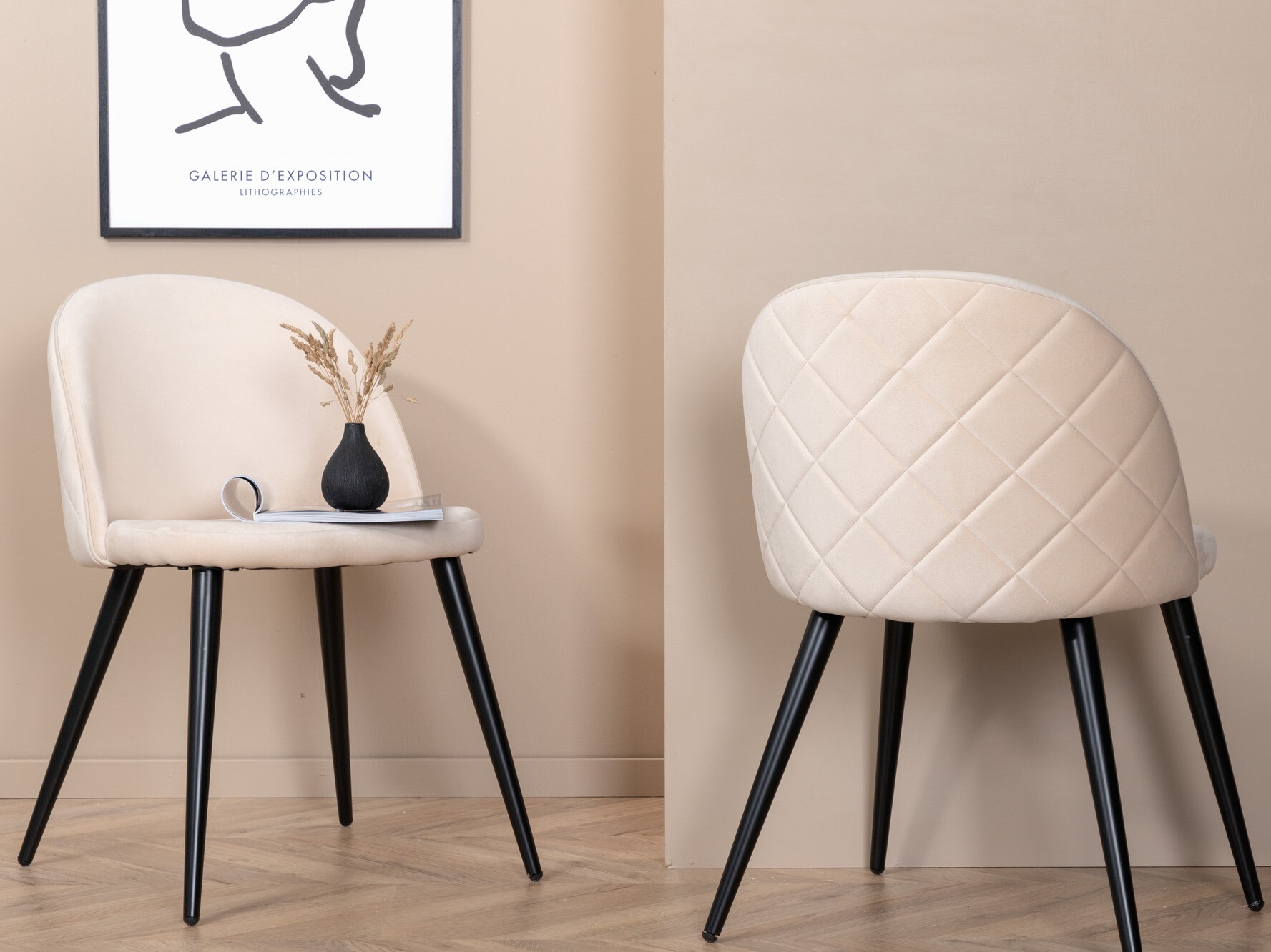 Stol Dallas 2640 (Krema + Črna)