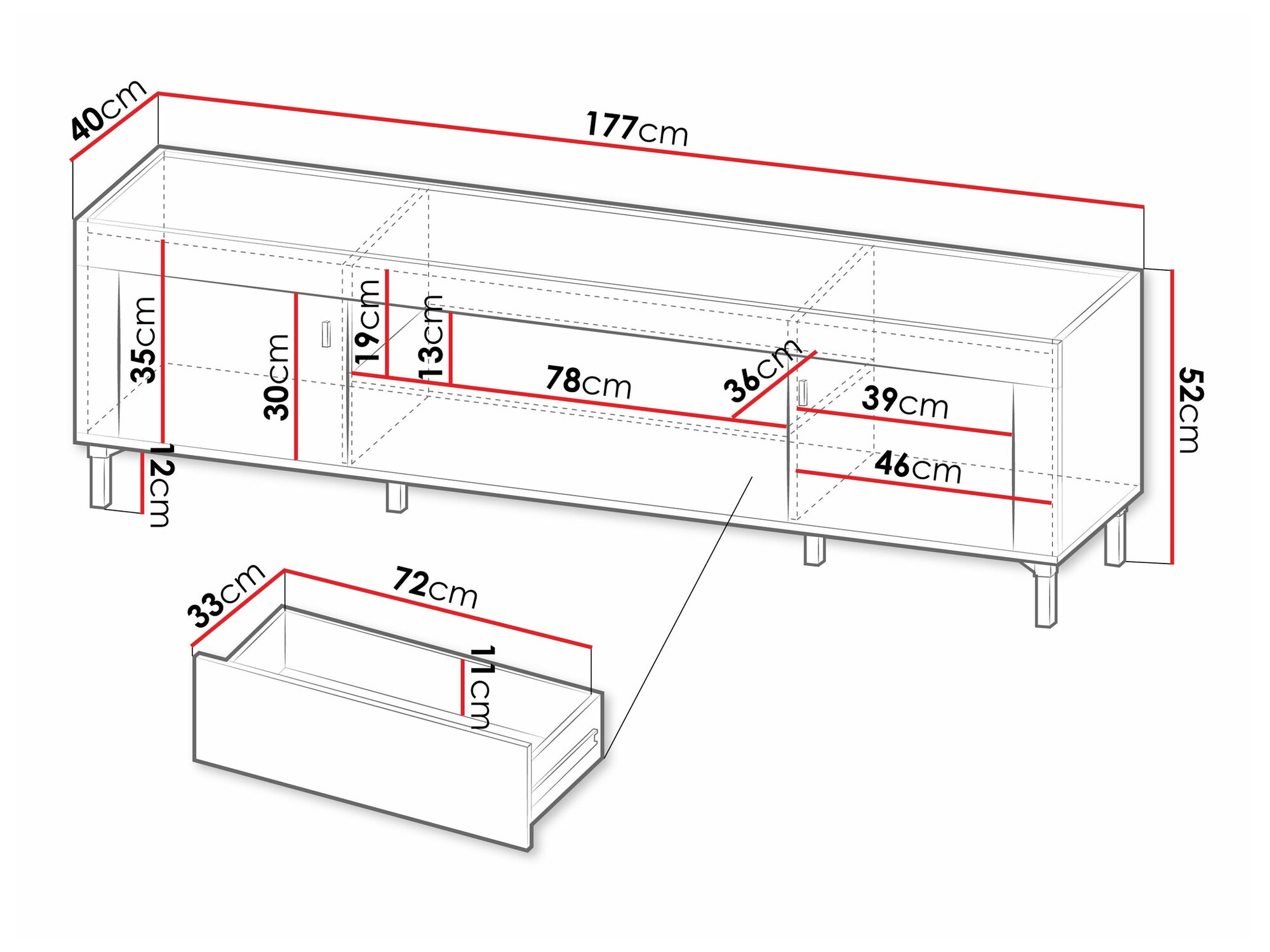 TV-omarica Mormavu 106 (Mat bela)
