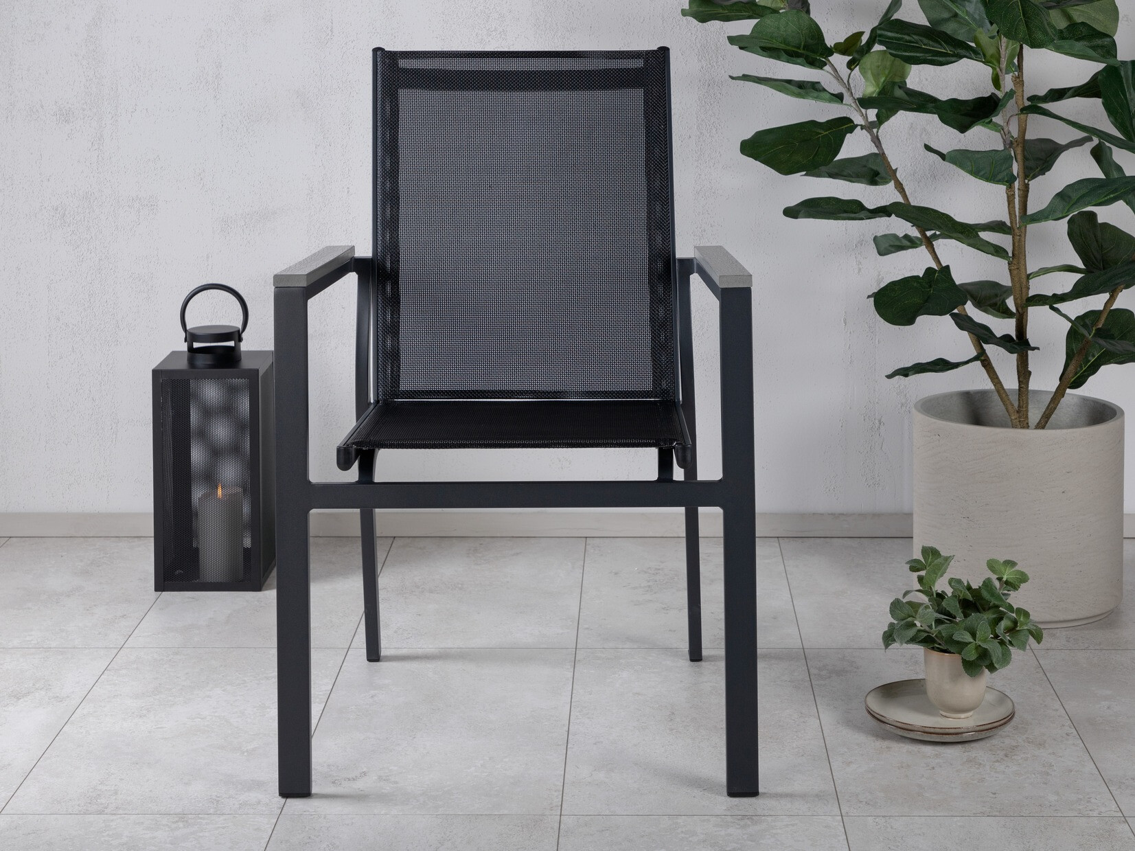 Vrtni stol Dallas 2775 (Črna + Siva)