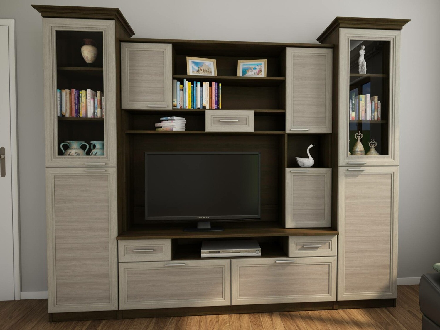 Dnevni prostor Lexington 104 (Tartuf hrast + Temni oreh)